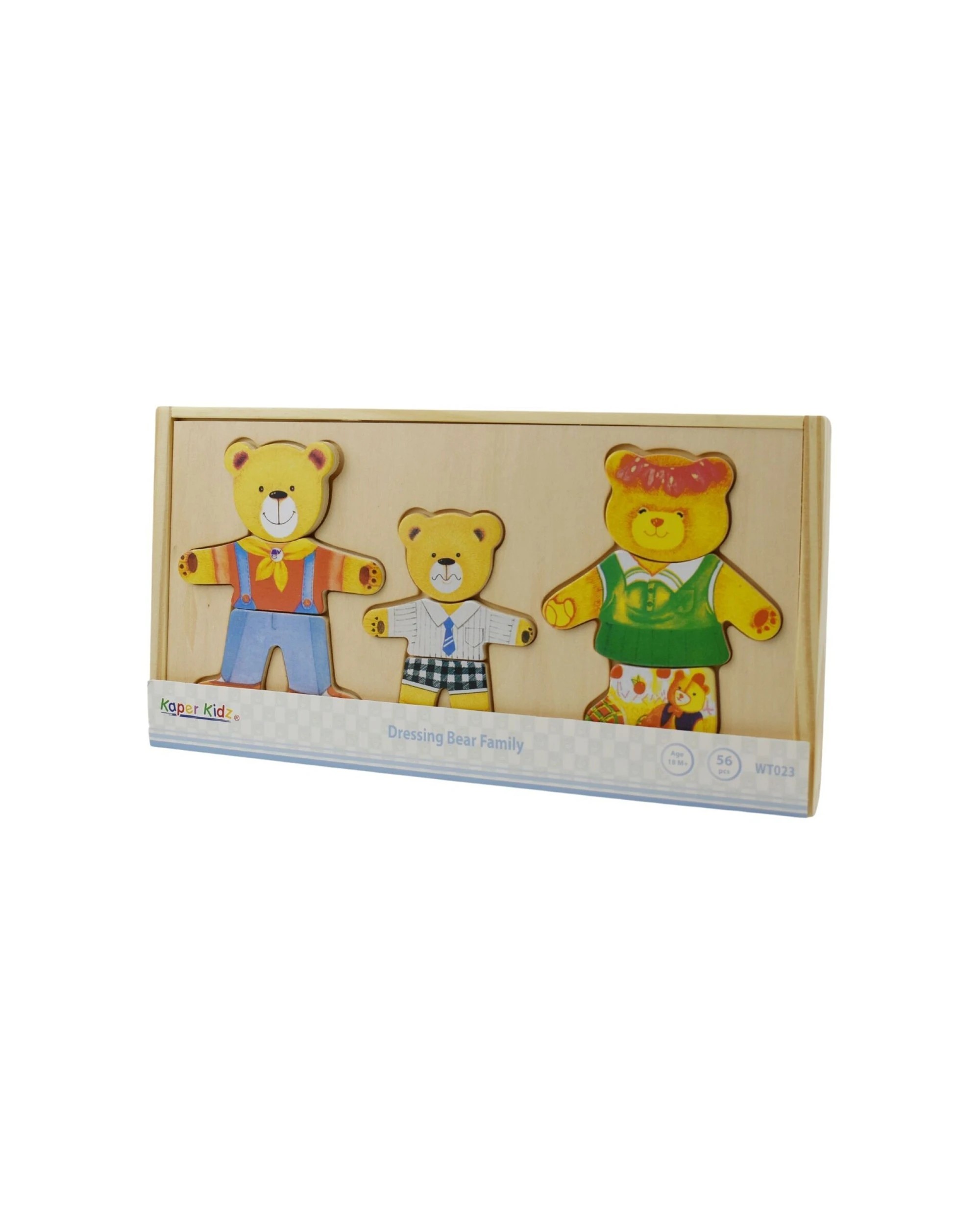 8 Kaper Kidz Dressing Bear Family Wooden Blocks Pretend Play Toy 18 Months Plus - Multi, 8 of 8