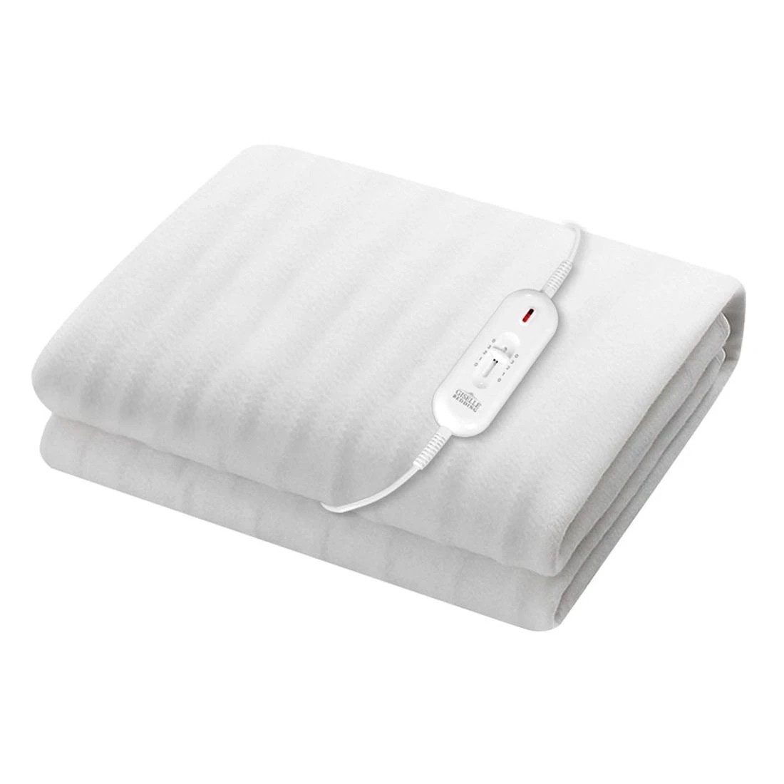 1 Giselle Electric Blanket Single Heated Fully Fitted Washable Pad Winter Warm - White, 1 of 7