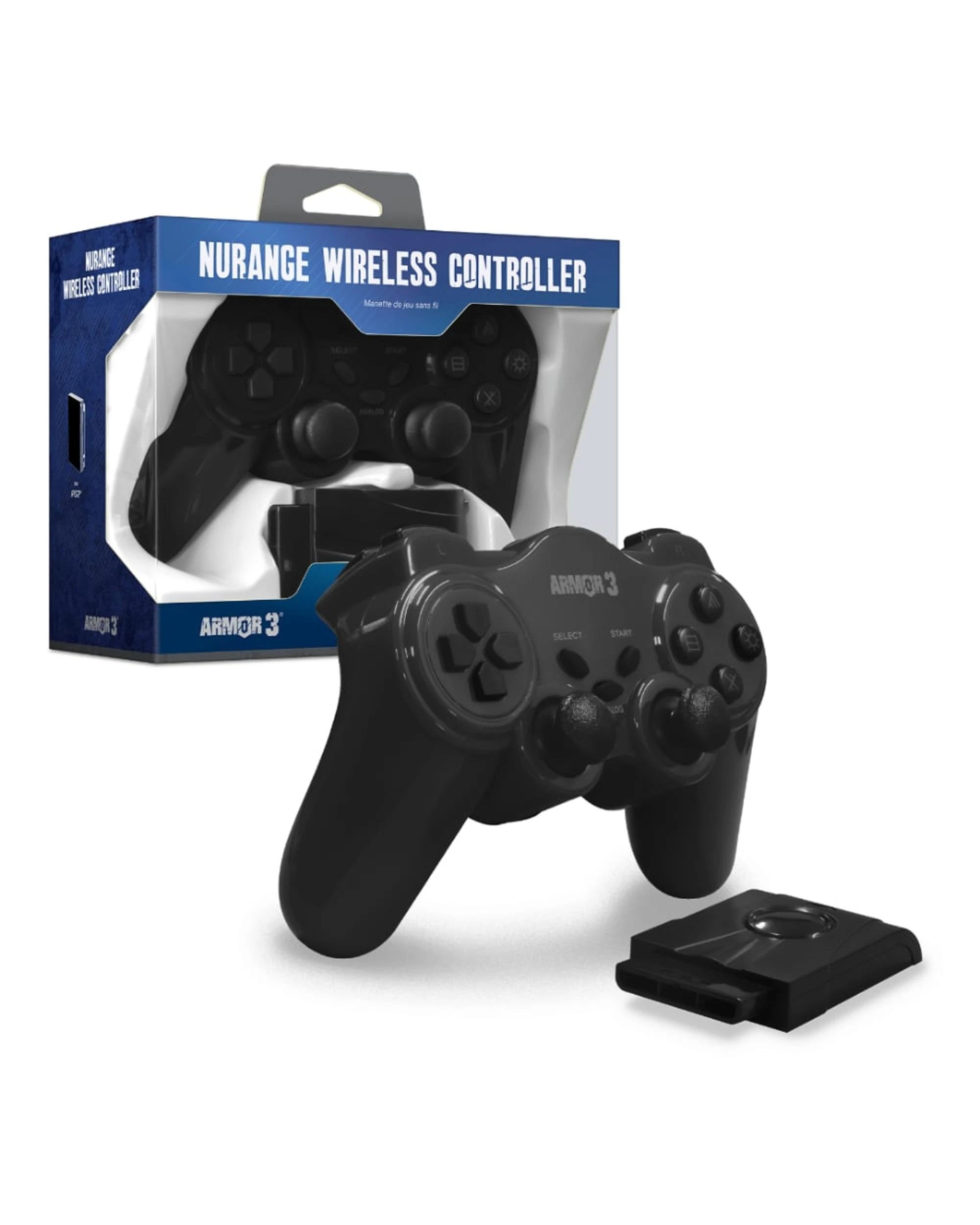 1 Armor3 NuRange Wireless Controller For PS2 - Black, 1 of 1