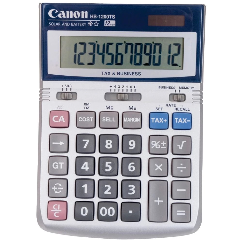 1 Canon 12 Digit Desktop Calculator HS-1200TS, 1 of 1