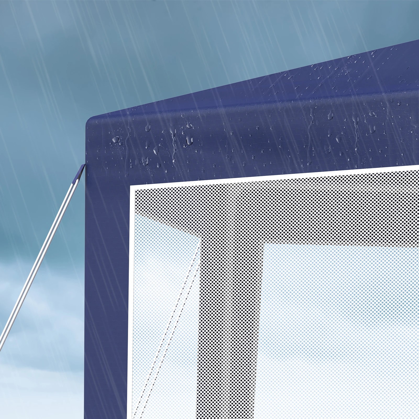 4 Alfordson Gazebo 2x2m Outdoor Camping Marquee Canopy Mesh Wall Portable - Blue, 4 of 10