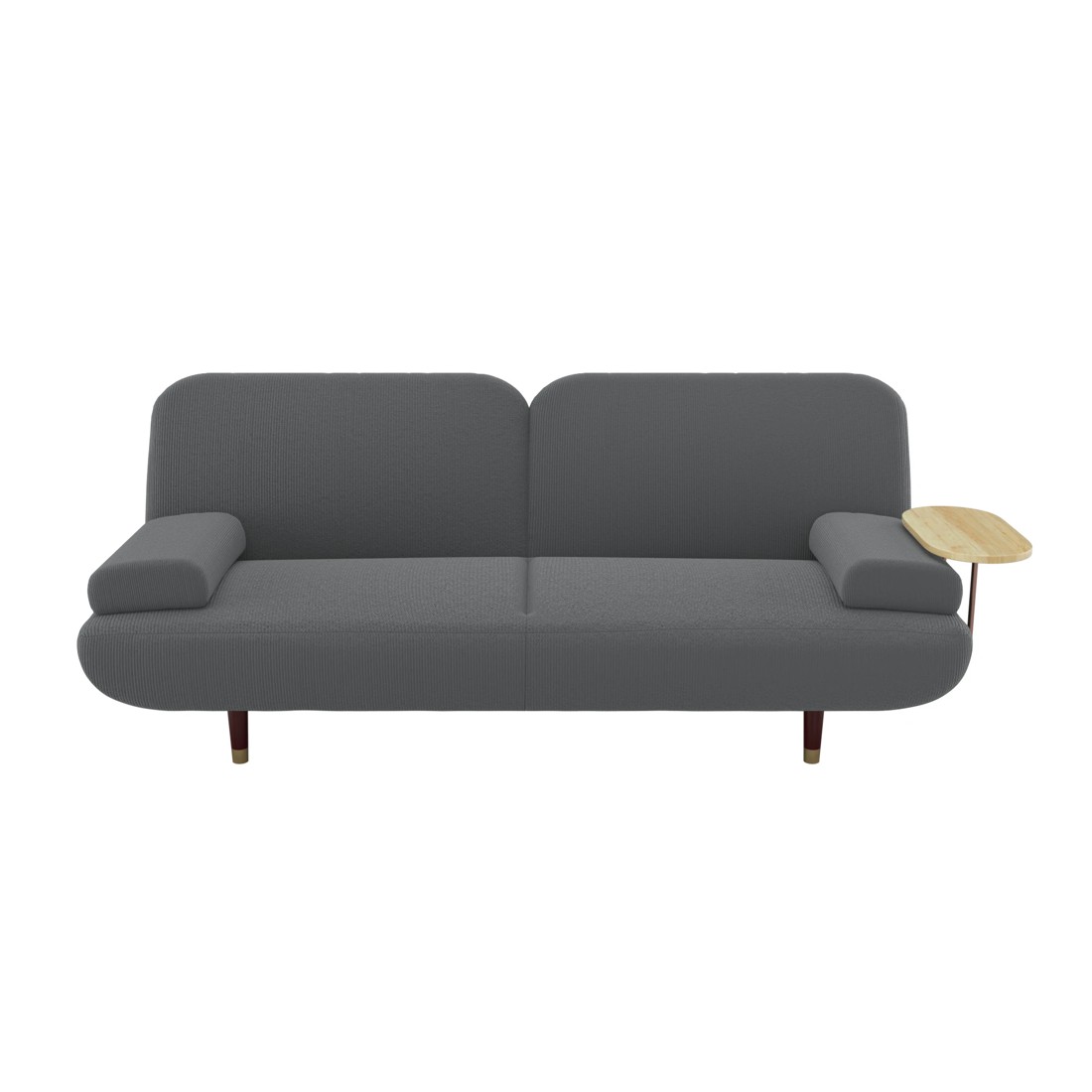 1 Levede 3 Seater Convertible Sofa Bed - Dark Grey, 1 of 5