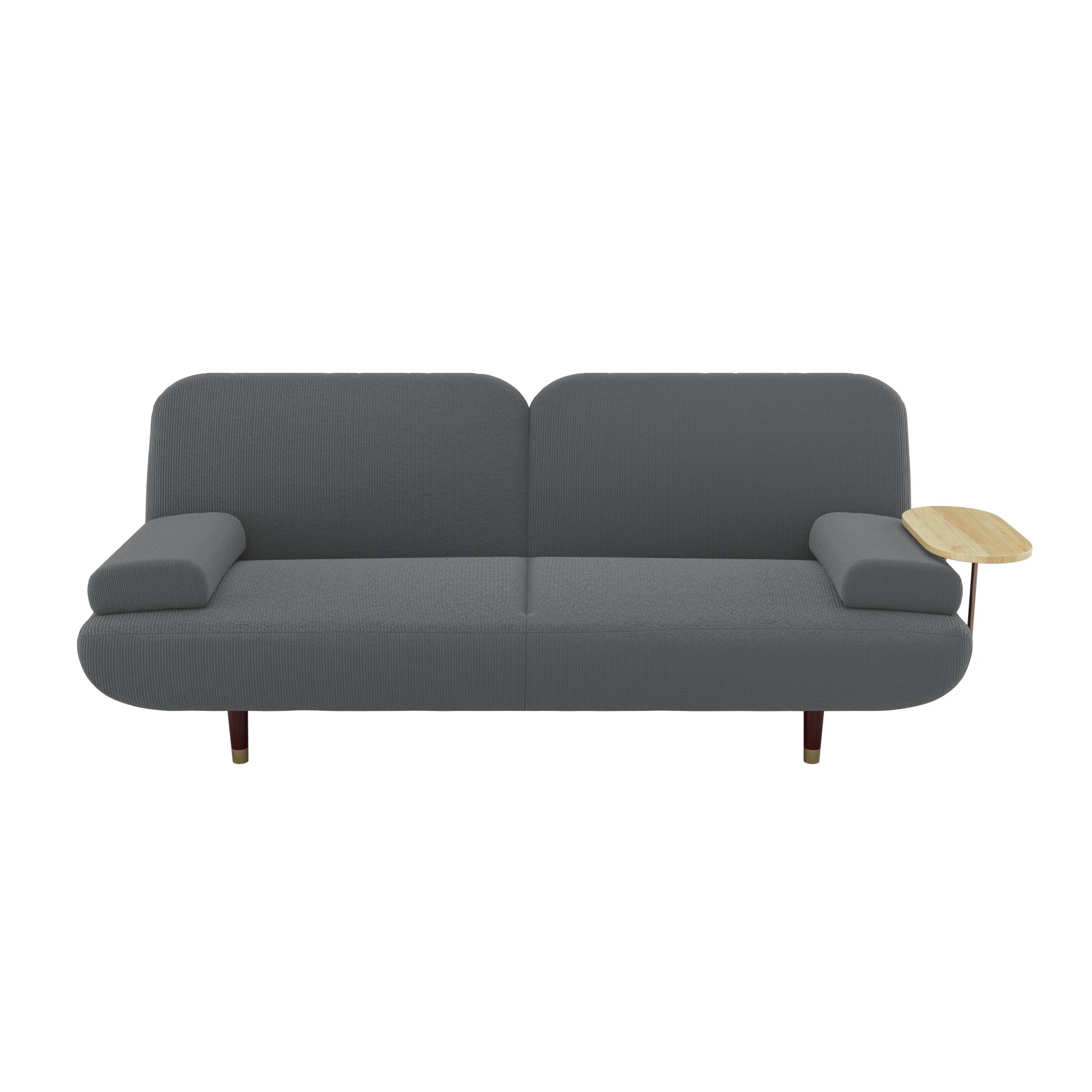 1 Levede 3 Seater Convertible Sofa Bed - Dark Grey, 1 of 5