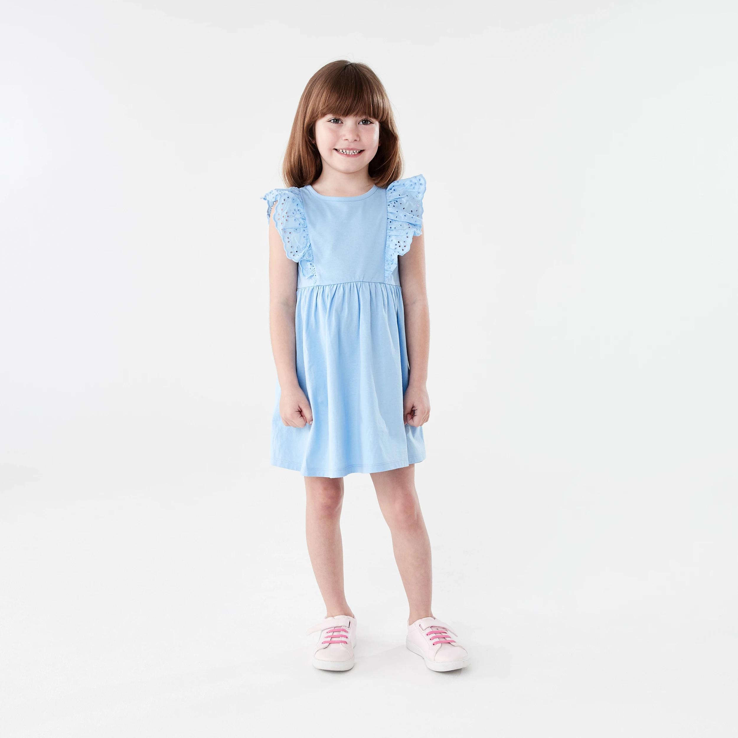 6 Frill Sleeve Dress BELLFLOWER BLUE, 6 of 7