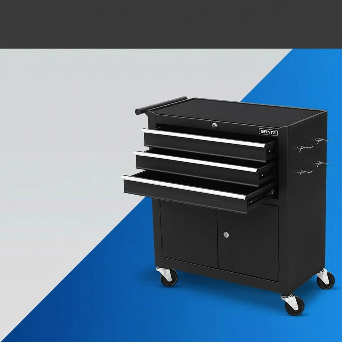 2 Giantz 13 Drawer Tool Box Cabinet Chest Toolbox Storage Garage Organiser - Black, 2 of 4