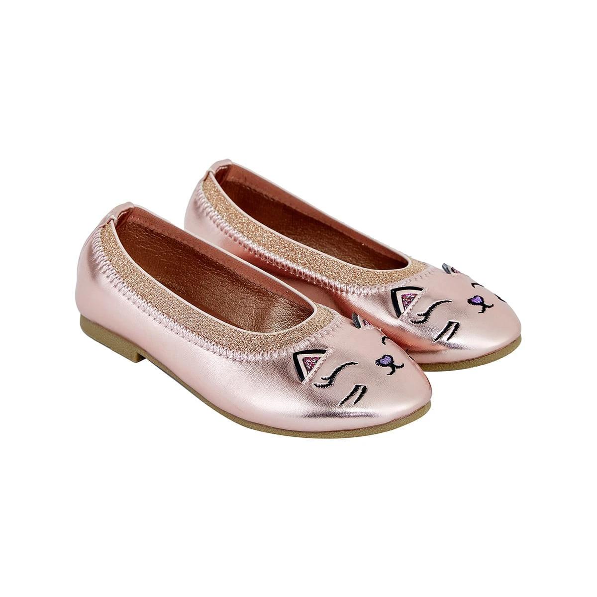 4 Junior Novelty Flats Cat Pink, 4 of 5