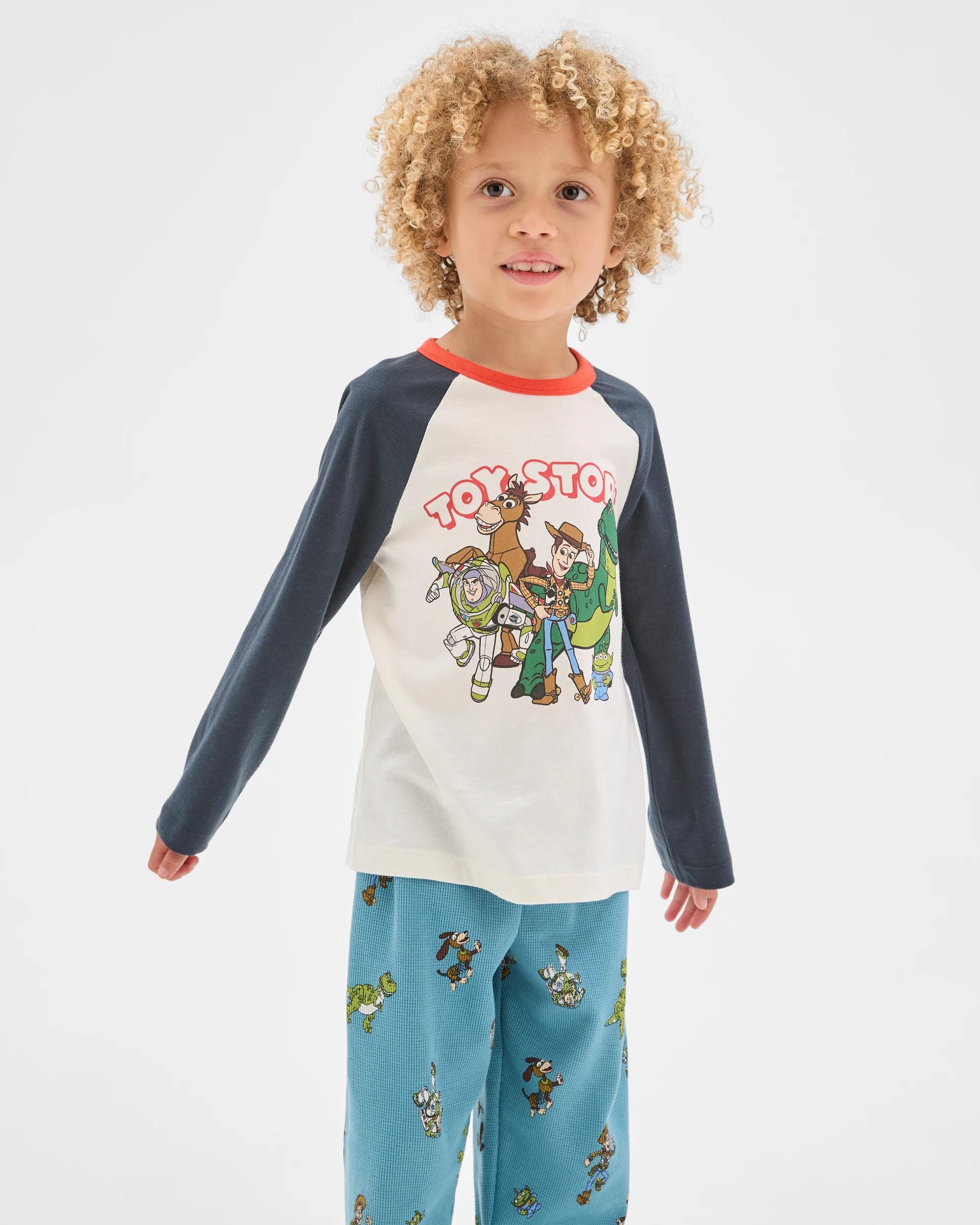 2 Disney Organic Cotton Younger Boys Jersey/Waffle Pyjama Set TOY STORY 4, 2 of 7