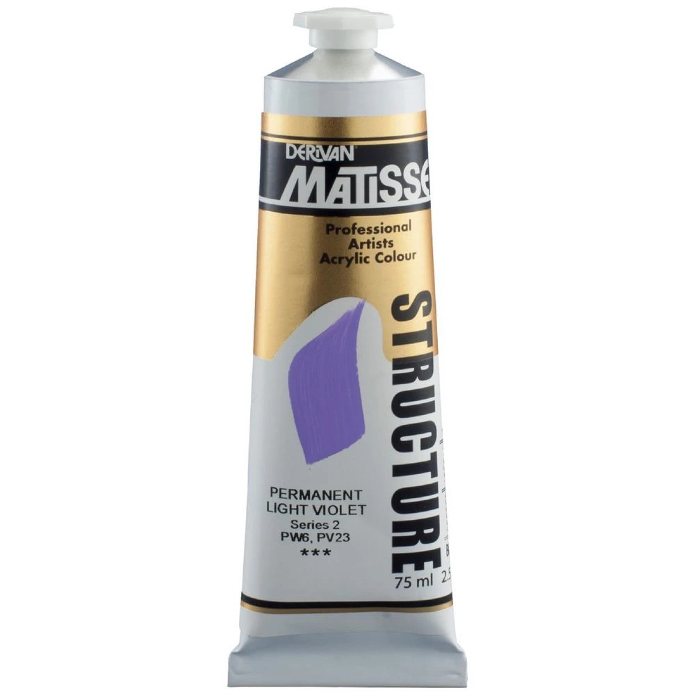 1 Derivan Matisse Structure Paint 75mL Permannt Light Violet S2, 1 of 2