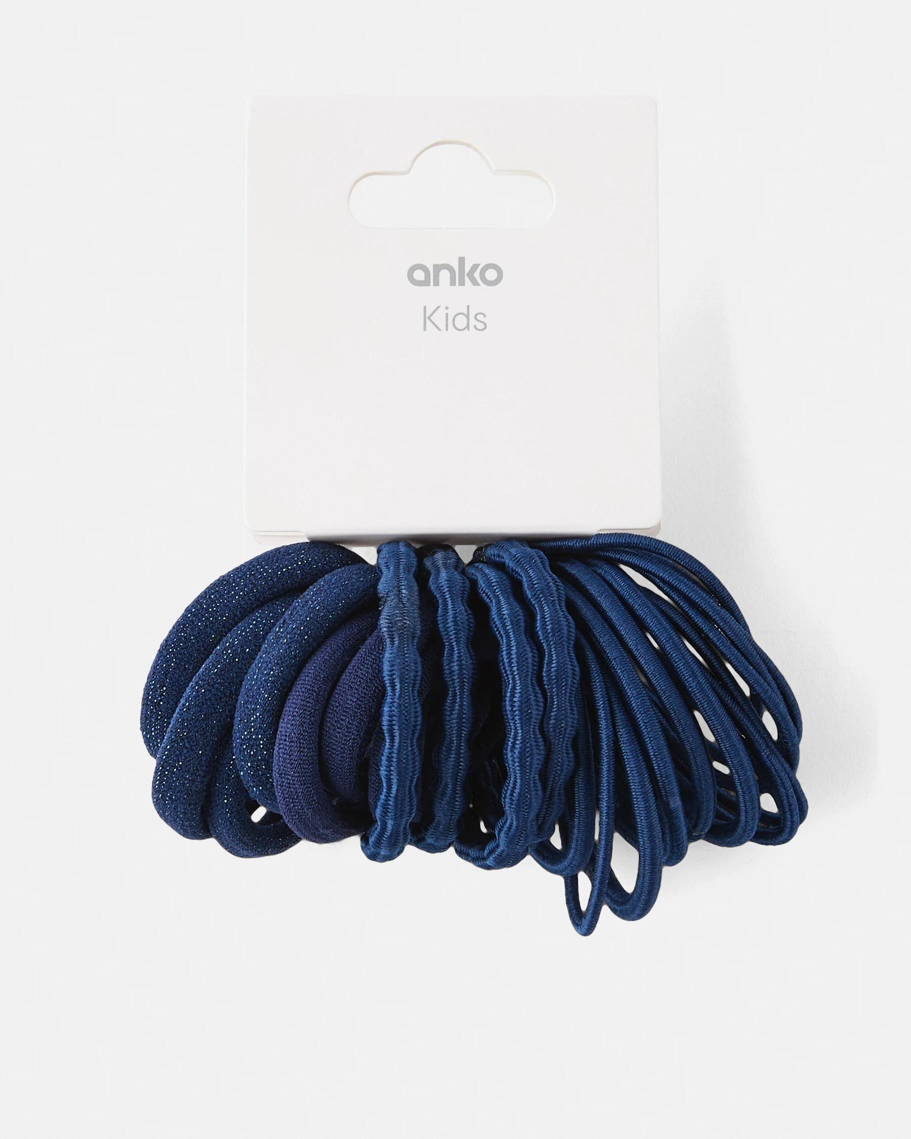 3 25 Pack Mixed Hair Elastics Nvy Sphire, 3 of 3