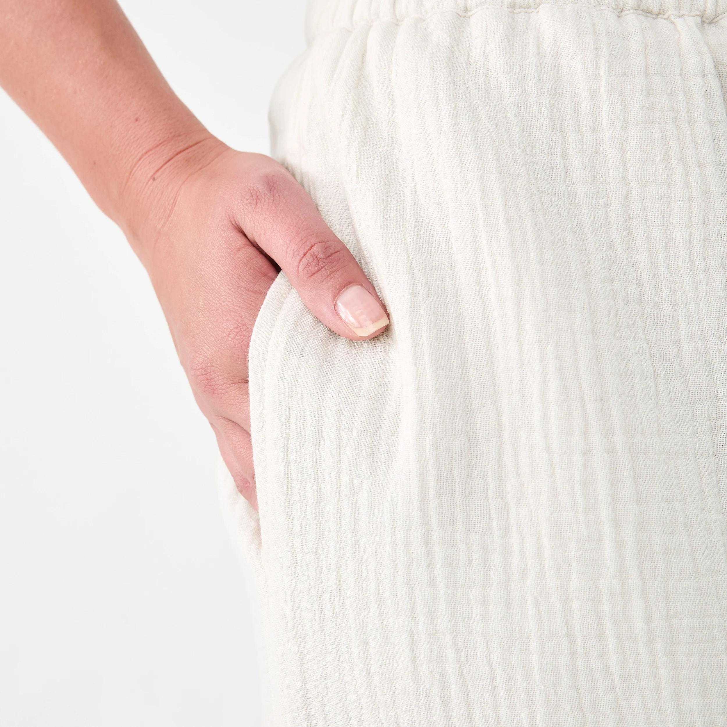 5 Double Cloth Culottes Nat Beige, 5 of 5