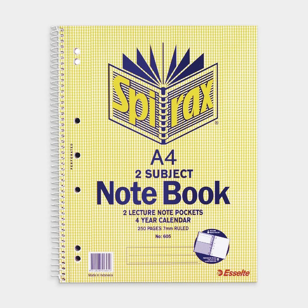 2 Spirax No.605 A4 2 Subject Notebook, 2 of 4