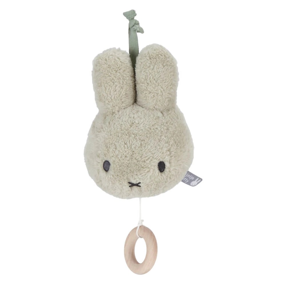 2 Miffy - Fluffy Green Miffy Head, Baby Musical Soothing Toy, Ages 0+, 16cm Height - Green, 2 of 4