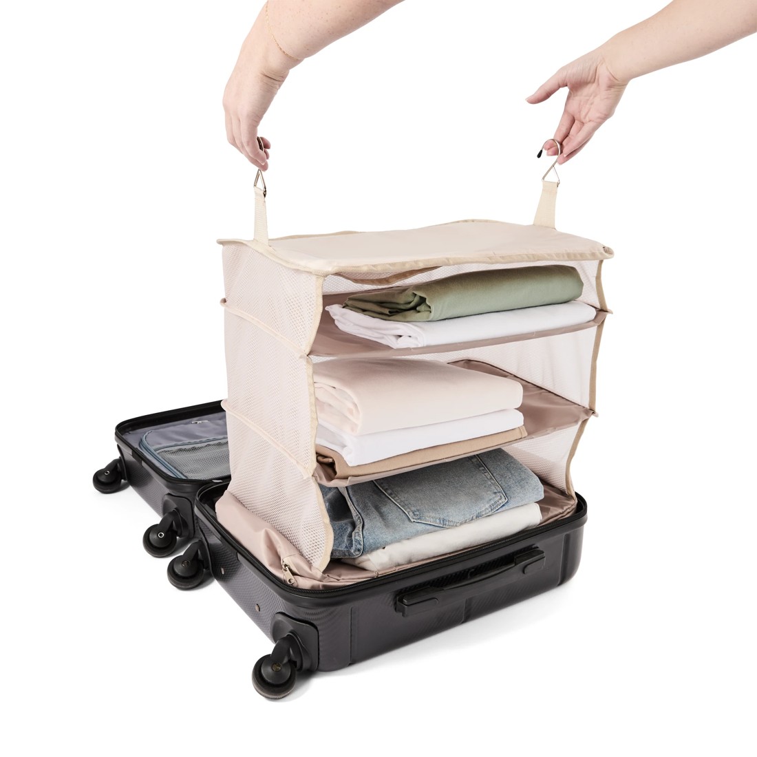 6 Hanging Packing Cube - Beige, 6 of 10