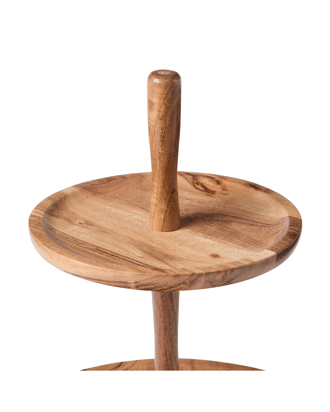 4 2 Tier Acacia Cake Stand - Brown, 4 of 8