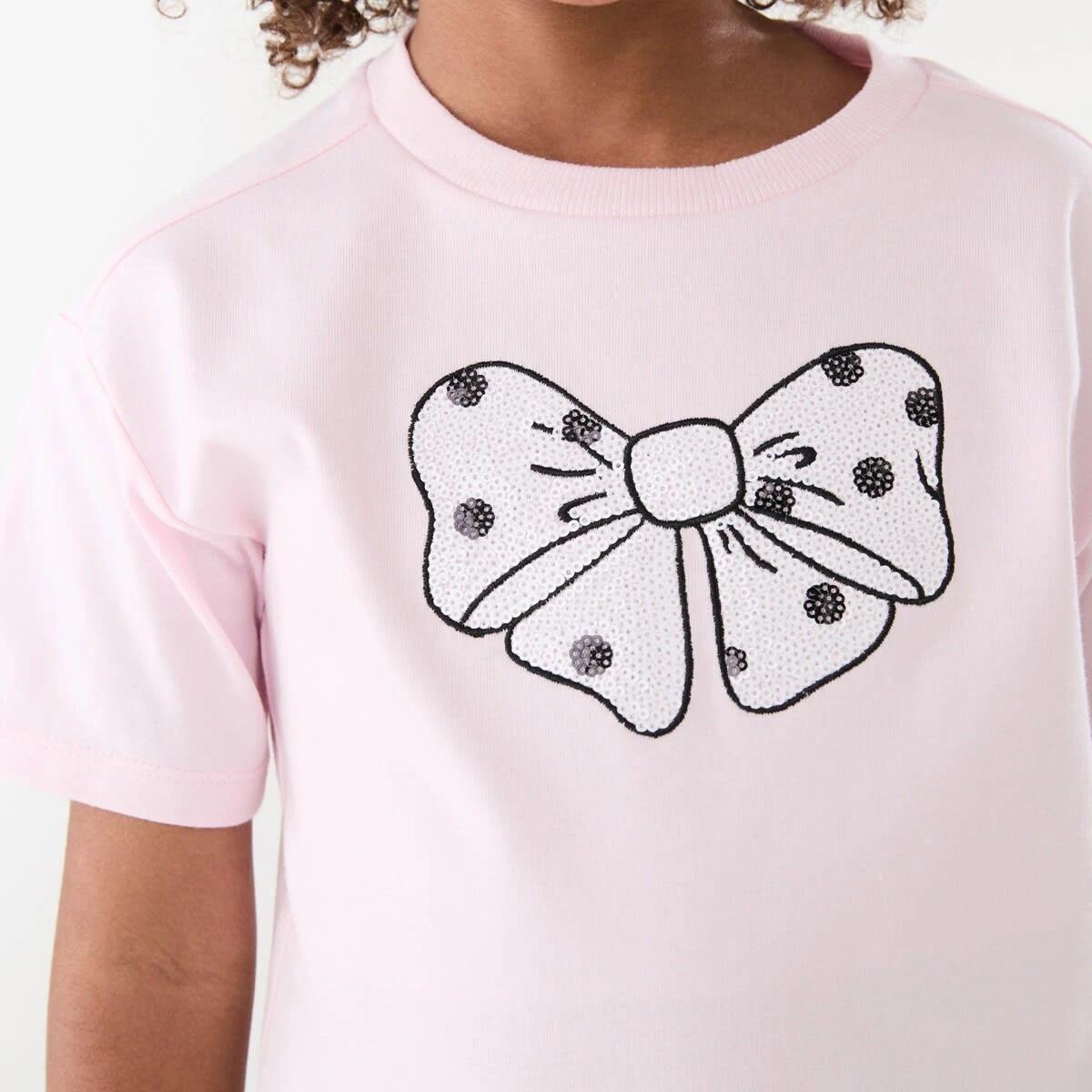 4 Short Sleeve Sequin T-shirt MAGICAL BOW BALLERINA, 4 of 6