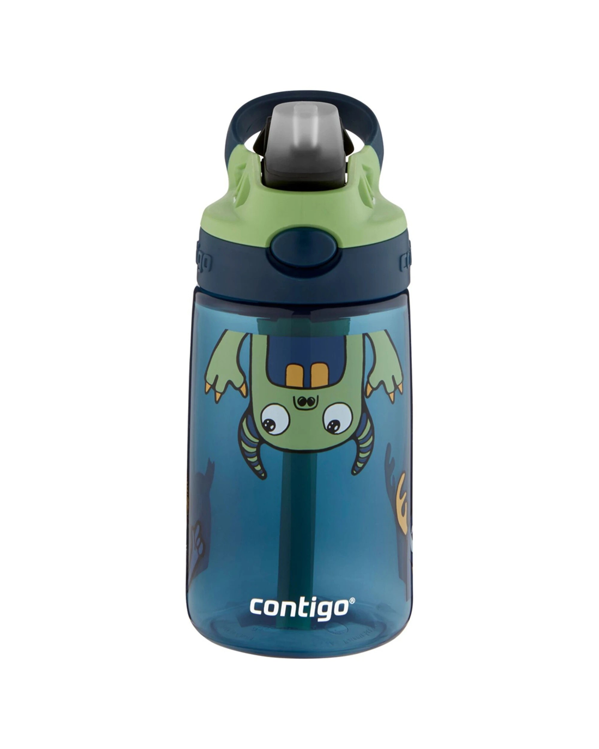 2 Contigo Kids Autospout Water Bottle 414ml Monsters Design BPA-Free - Multi, 2 of 5