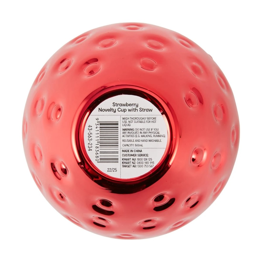 5 Strawberry Novelty Cup with Straw, 5 of 5