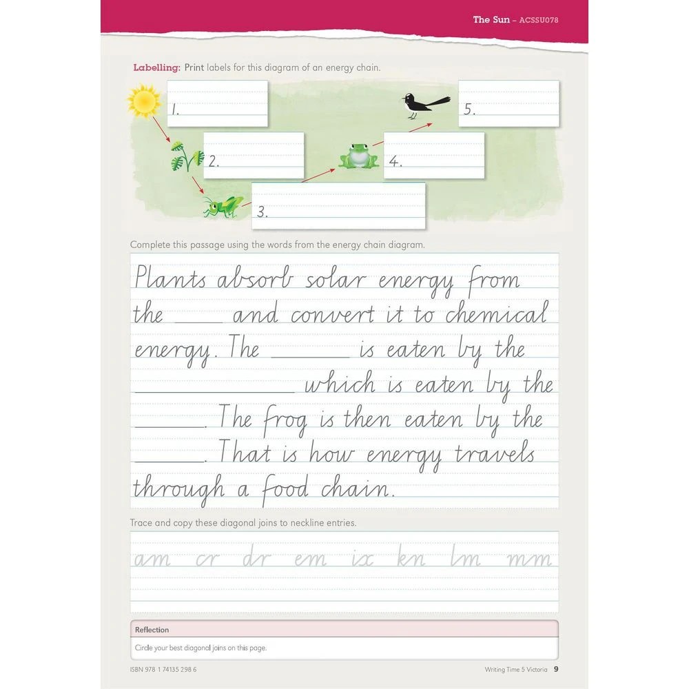 6 Writing Time VIC Modern Cursive Book 5, 6 of 7