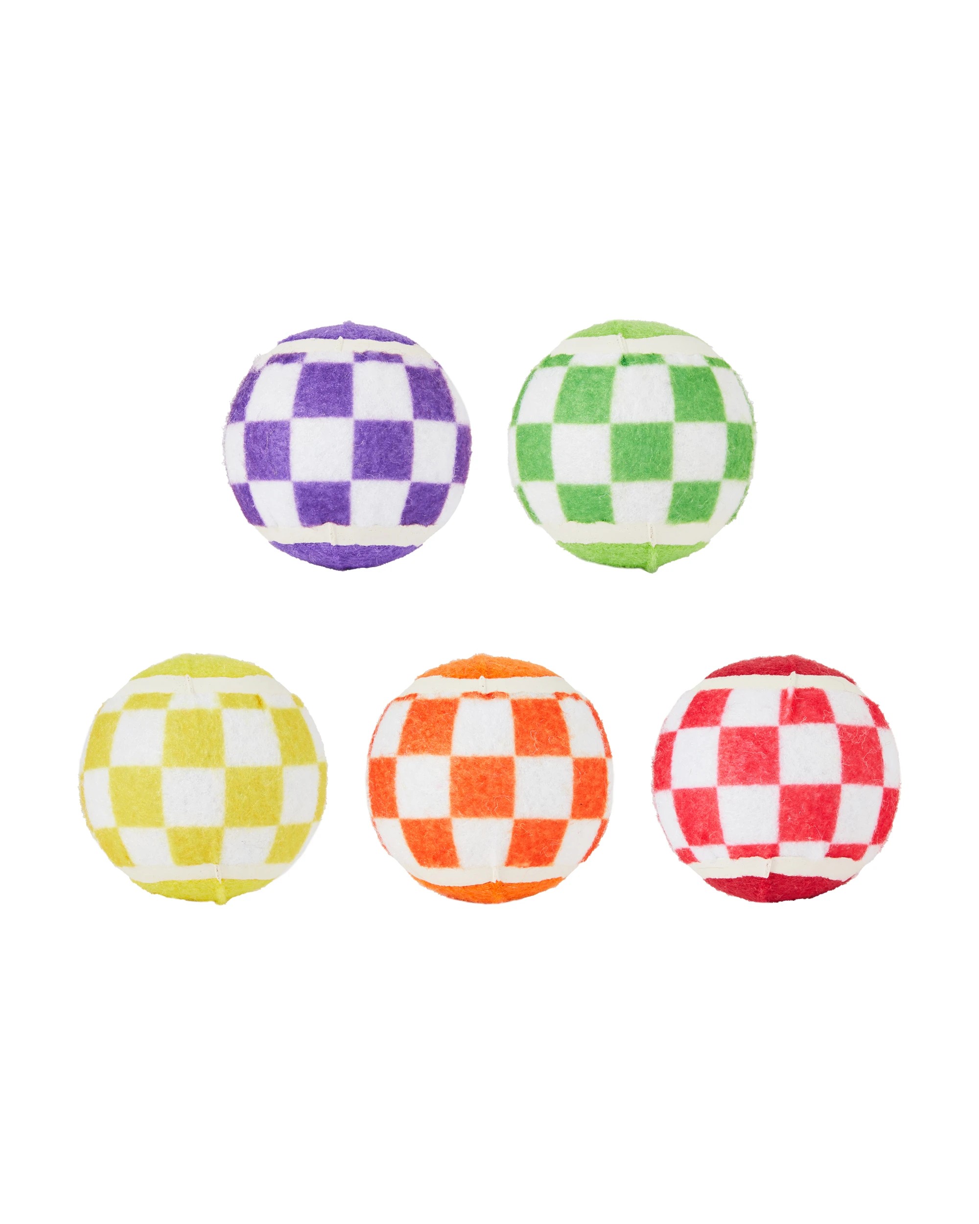 1 5 Pack Pet Toy Checkered Balls, 1 of 4