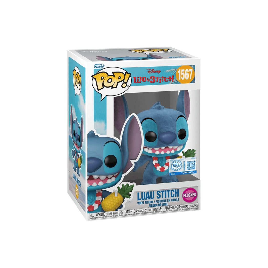 3 Funko Lilo and Stitch: Luau Stitch Flocked Funko POP! Vinyl, 3 of 3