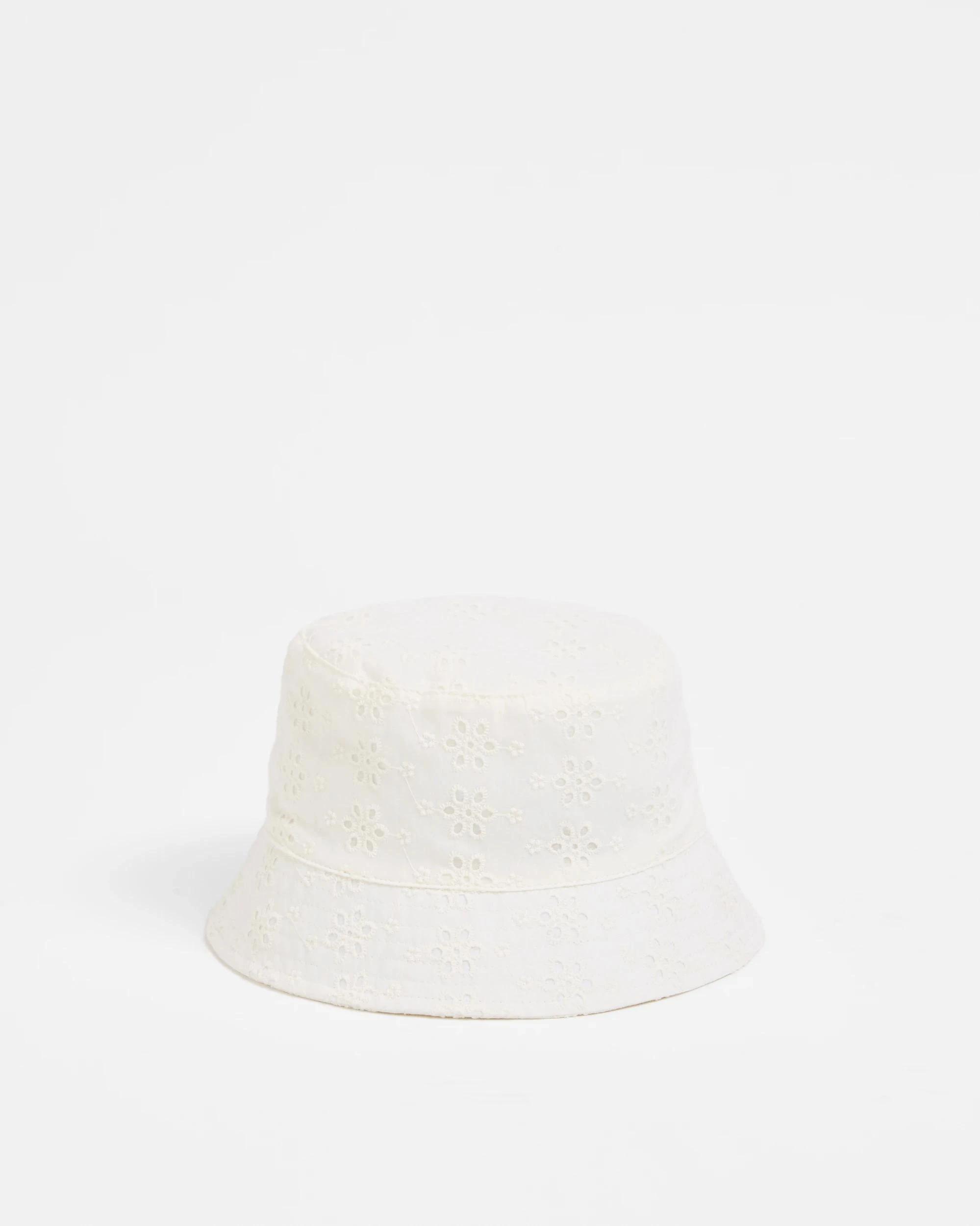 1 Target Kids Broderie Bucket Hat WHITE, 1 of 2