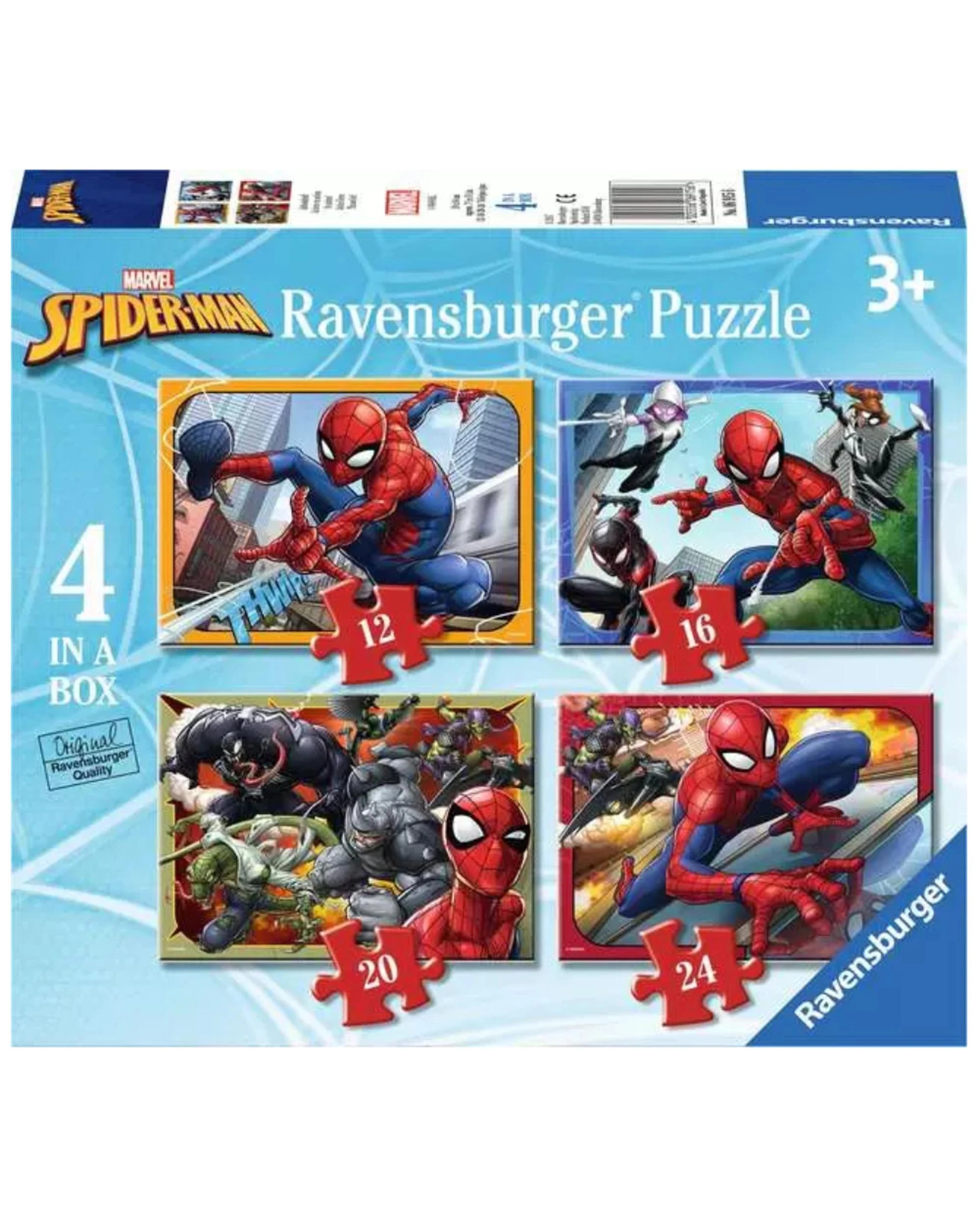 1 Ravensburger Marvel Spider-Man 4 In A Box Jigsaw Puzzle, 1 of 1
