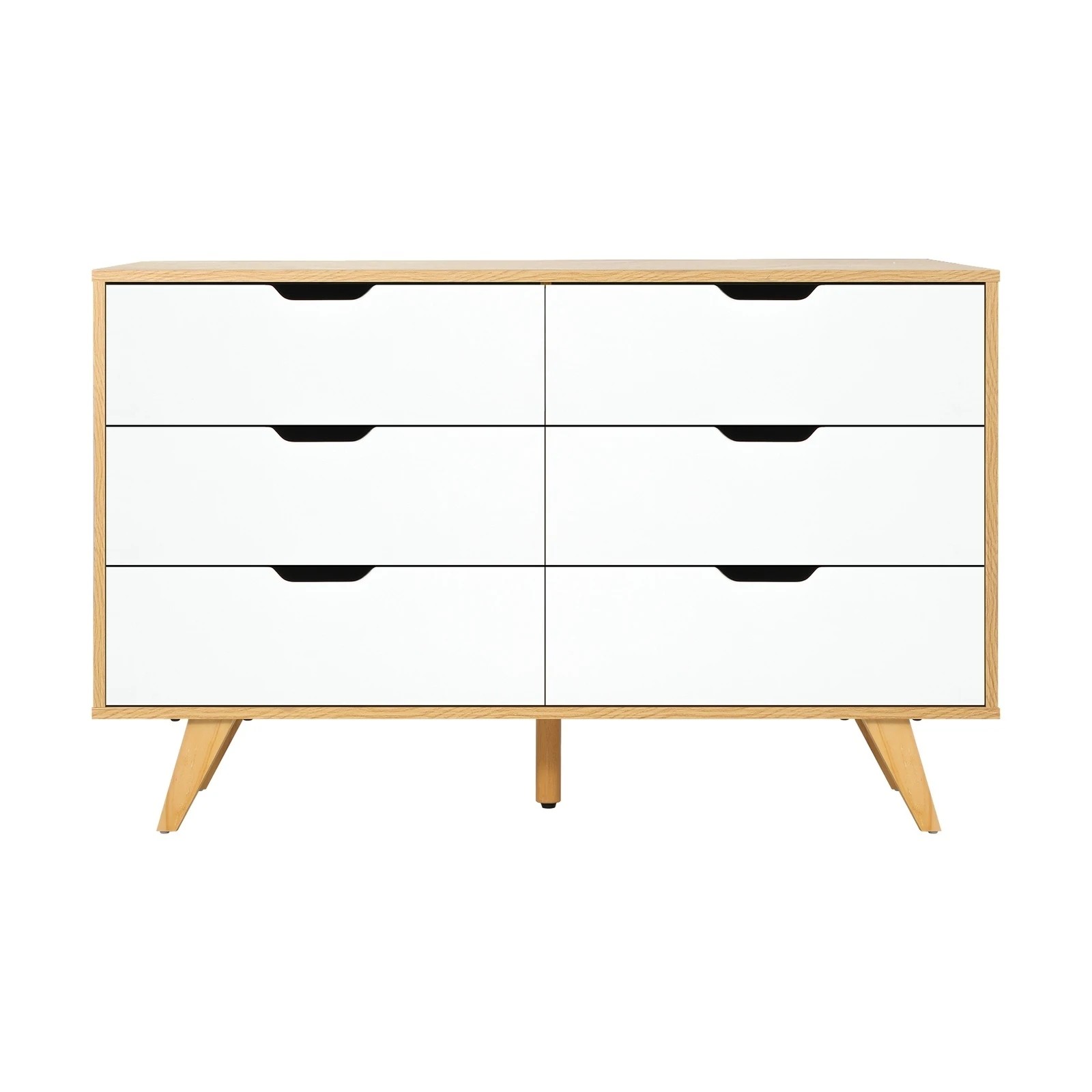 7 Oikiture 6 Chest Of Drawers Lowboy Dresser Storage Cabinet Bedroom
 - Multi, 7 of 10