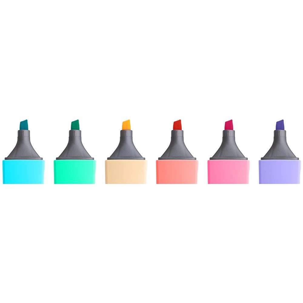 4 J.Burrows Chisel Highlighters Pastel 6 Pack, 4 of 4