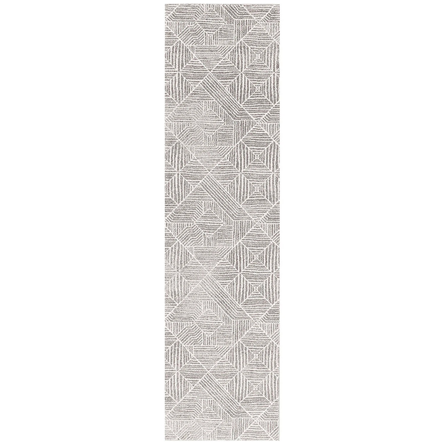 2 Common Ground Rugs Bluebay 457 300x80cm - Medium Runner Power Loomed Pet Friendly Rug - Grey, 2 of 5