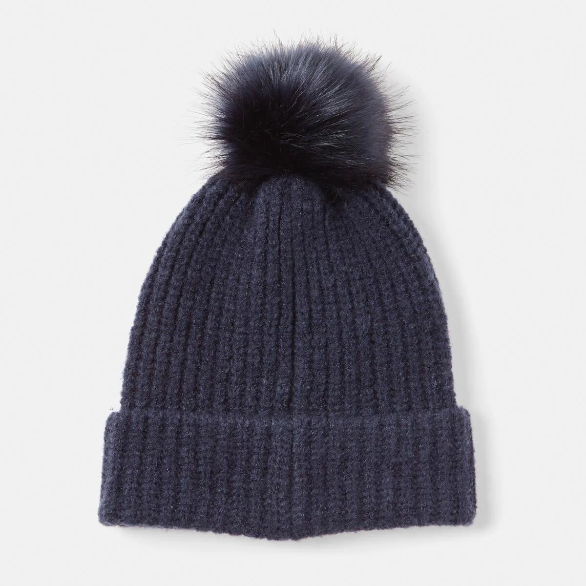2 Rib Pom Pom Beanie Fluid Navy, 2 of 5