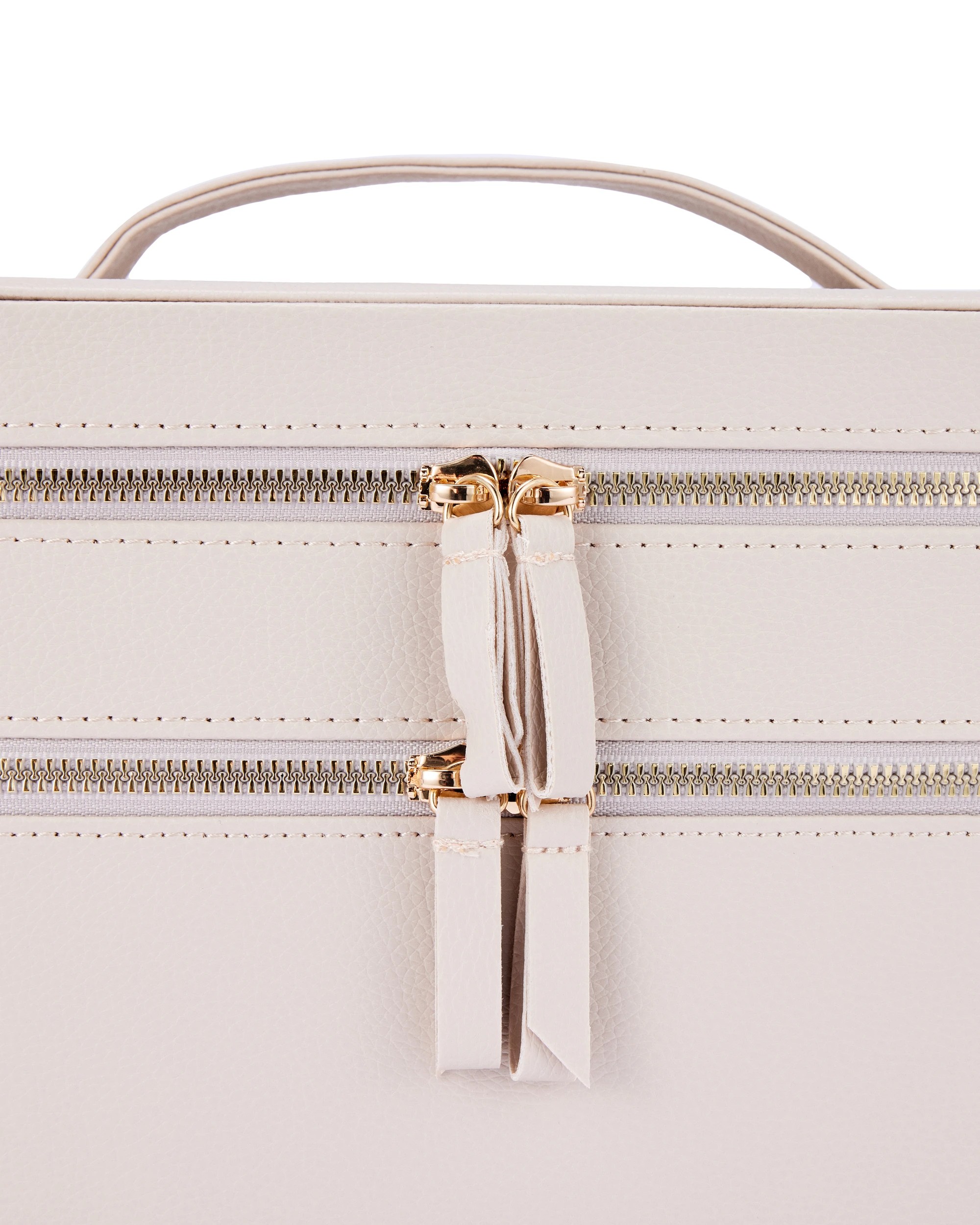 5 OXX Cosmetics Double Tier Hard Makeup Organiser Case - Beige, 5 of 8