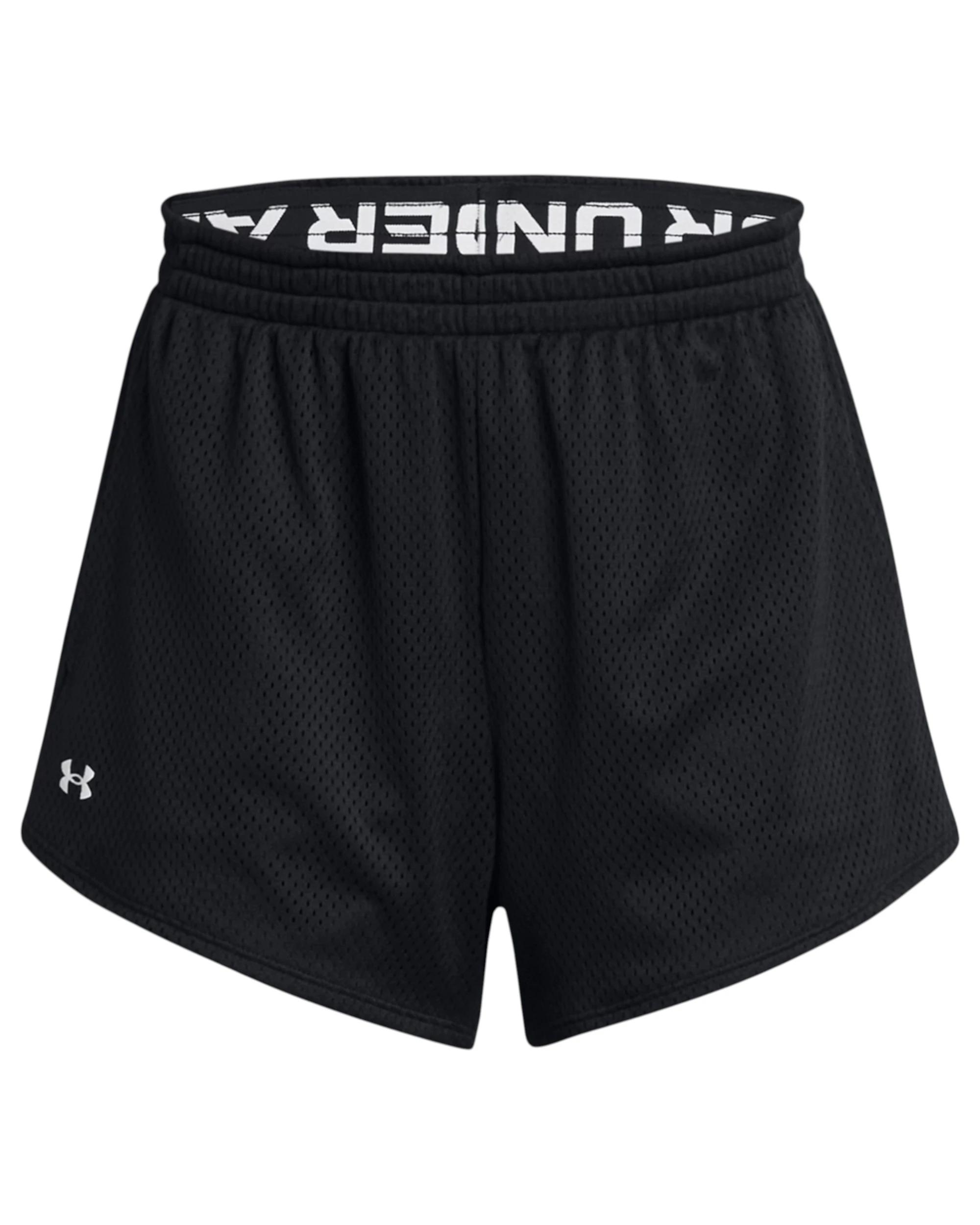 1 Under Armour Women Tech Mesh 3 Inch Black Athletic Shorts BLACK, 1 of 6