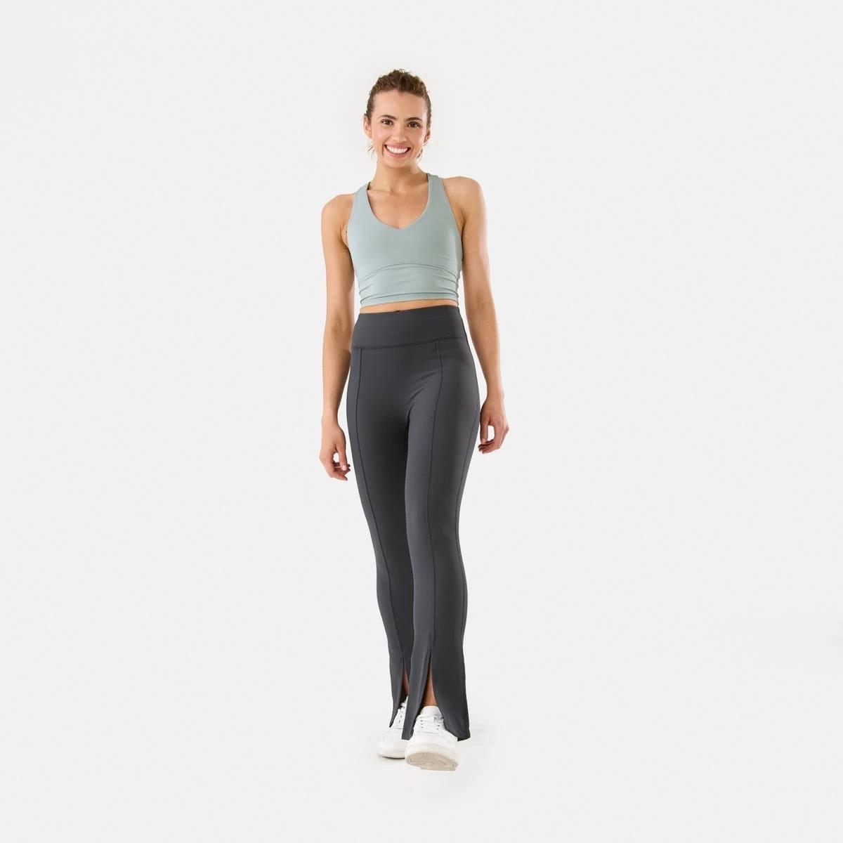 1 Active Womens Studio Flare Leggings DARKISH GREY, 1 of 7