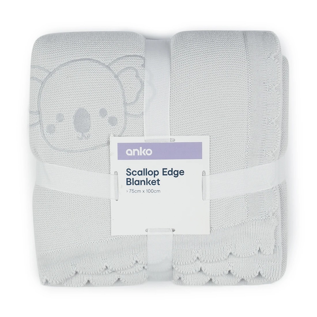 5 Scallop Edge Blanket - Grey, 5 of 5