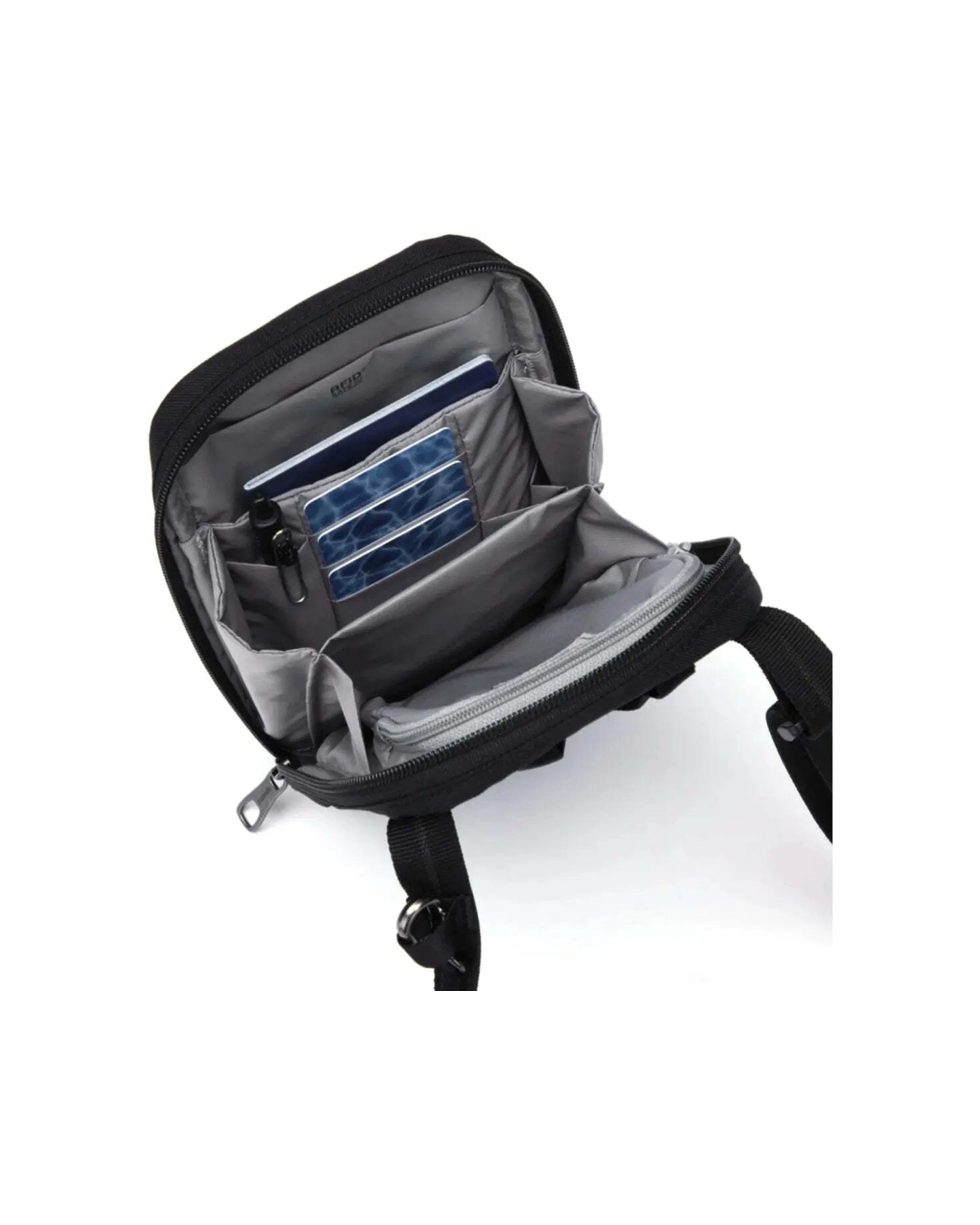 2 Pacsafe RFIDsafe Tech Crossbody RFID Blocking Anti-Theft Compact Water Jet - Black, 2 of 8