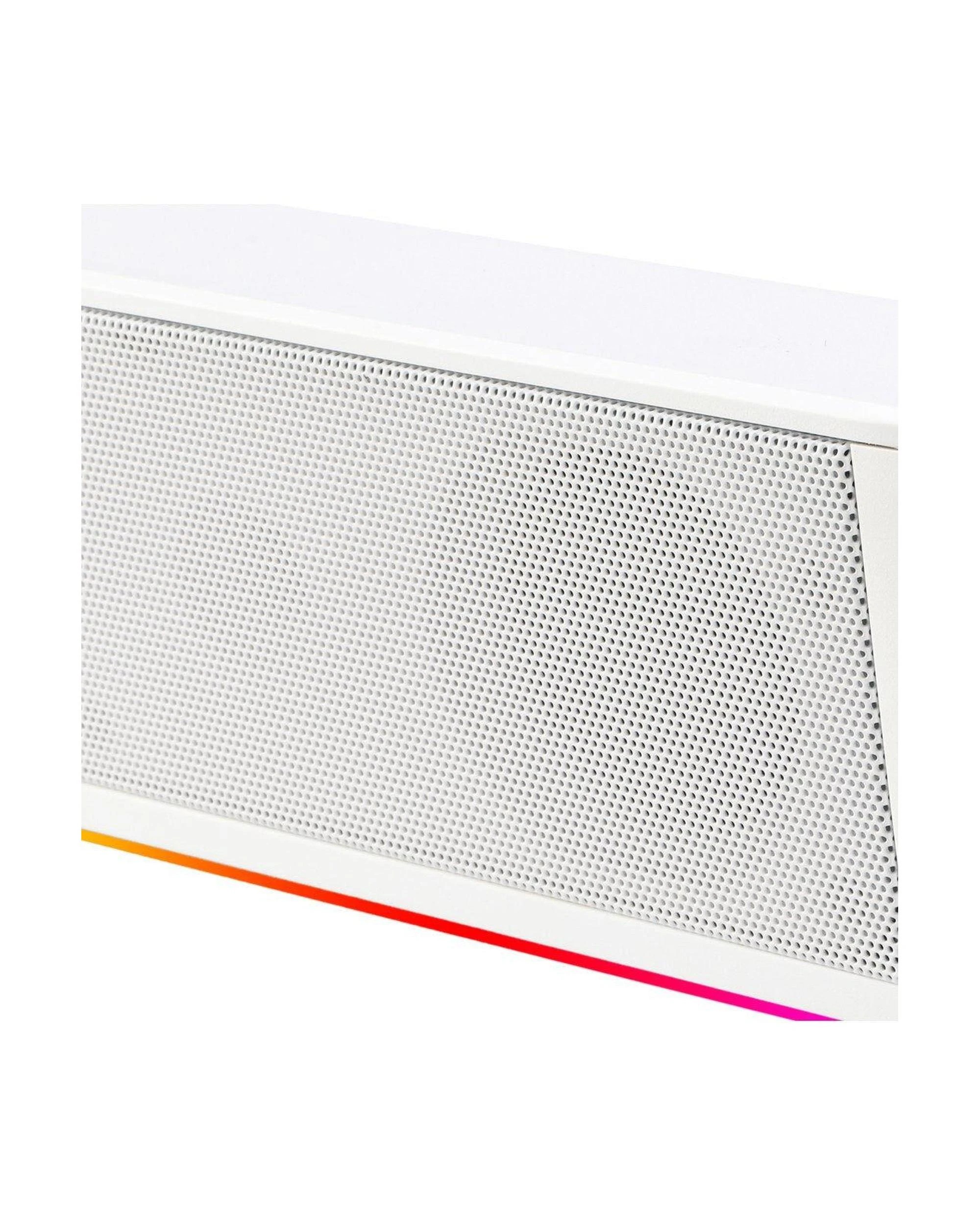 6 Redragon GS560W Adiemus Compact RGB Enhanced Bass Sound Bar Speaker - White, 6 of 10