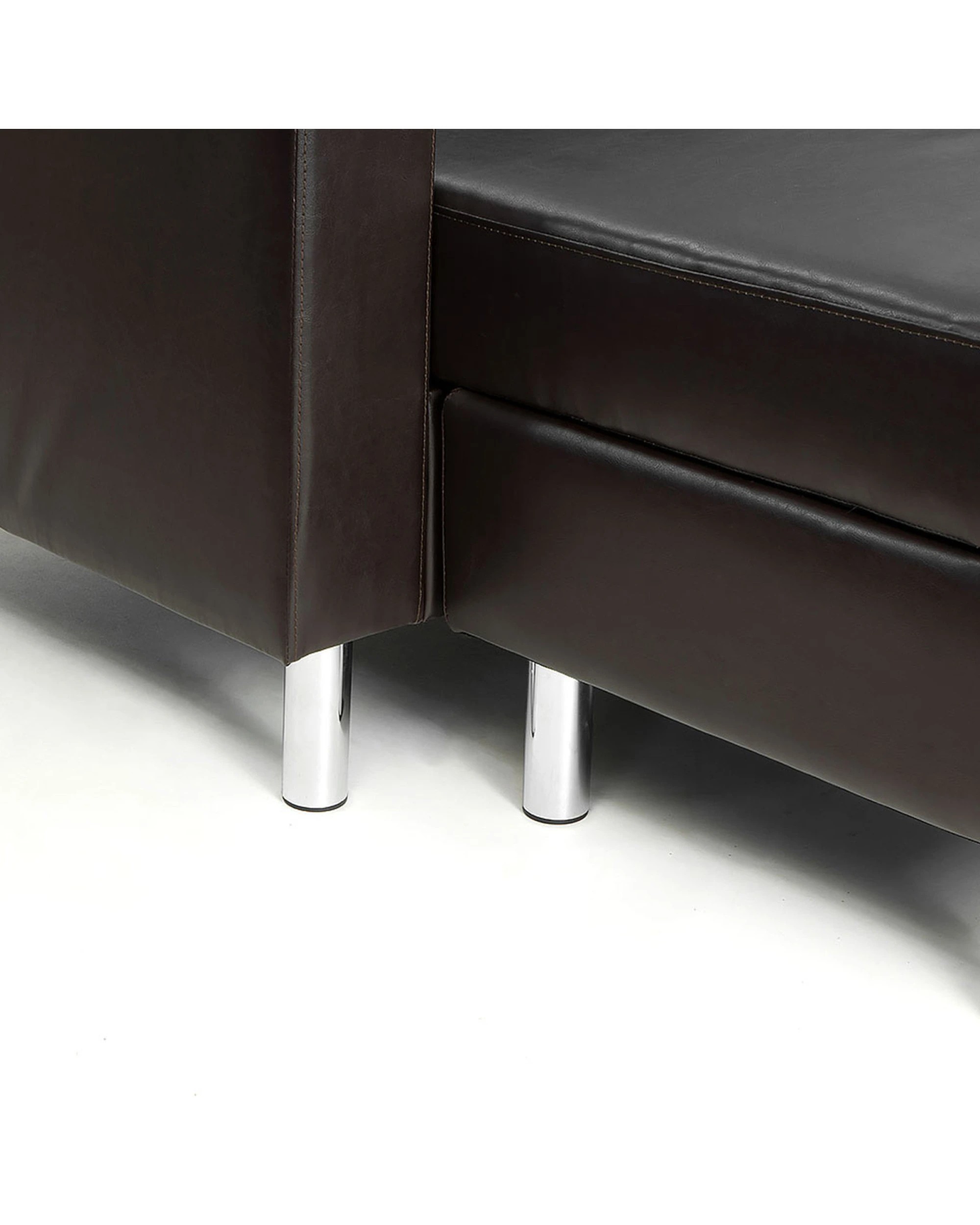 5 Sarantino Corner Sofa Couch With Chaise - Brown, 5 of 6