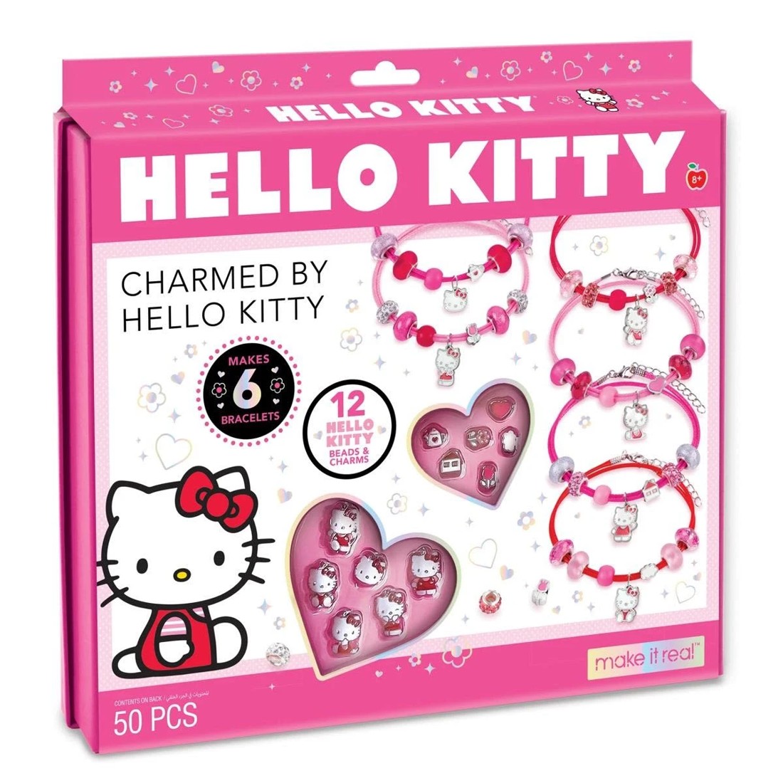 1 50 Piece Make It Real Hello Kitty Bead and Charm Set, 1 of 6