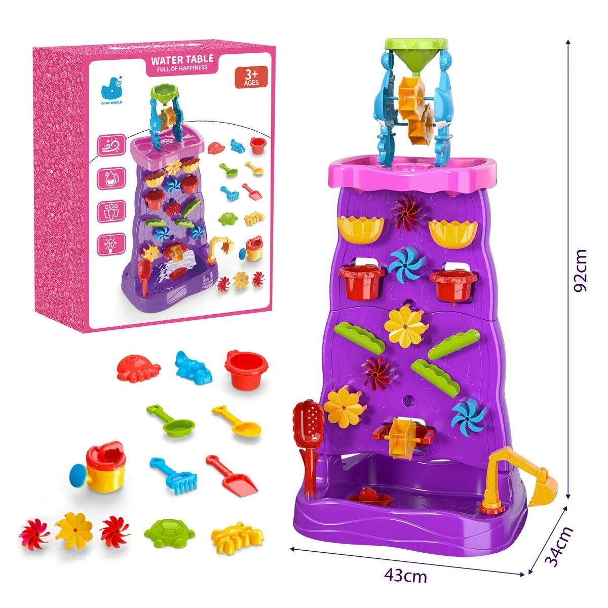 6 AUSWAY Waterfall Wall Table Water Sand Pit Pool Toys, 6 of 7