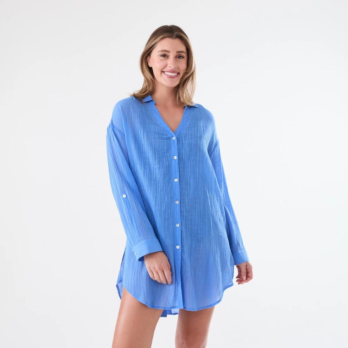 1 Cover Up Shirt BLUE MARINE, 1 of 8