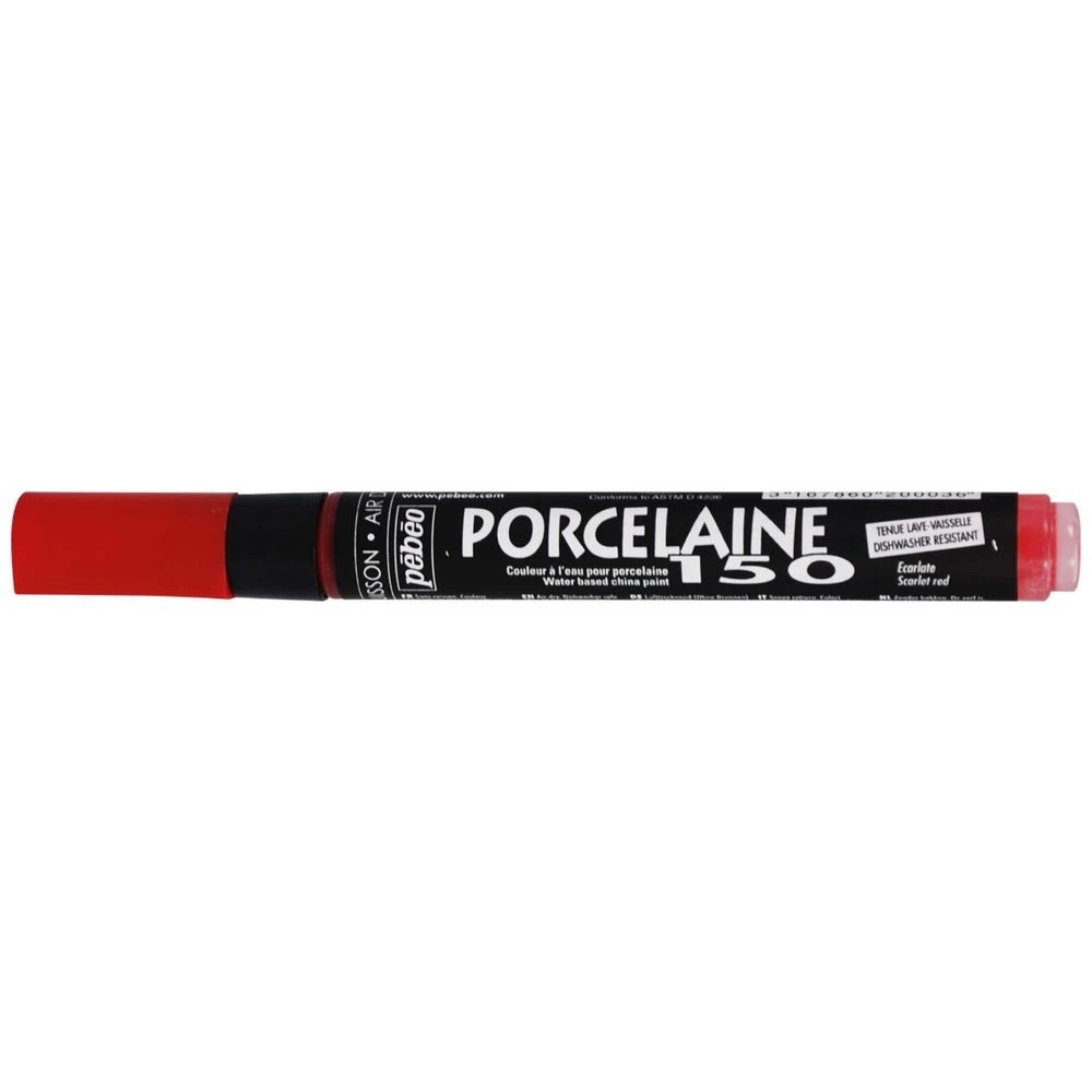 1 Pebeo Porcelaine 150 Marker Medium Tip Scarlet, 1 of 2