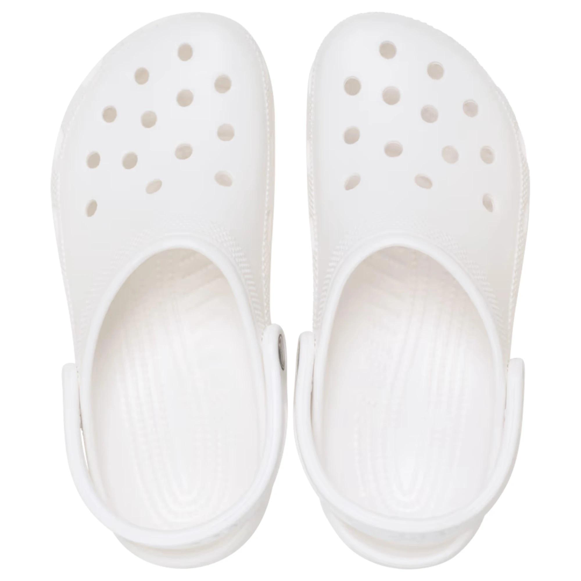 4 Crocs Unisex Classic Clog Sandals WHITE, 4 of 6