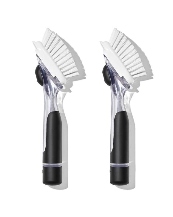 OXO Good Grips Soap Squirting Dish Brush Soft Grip  2 Pack