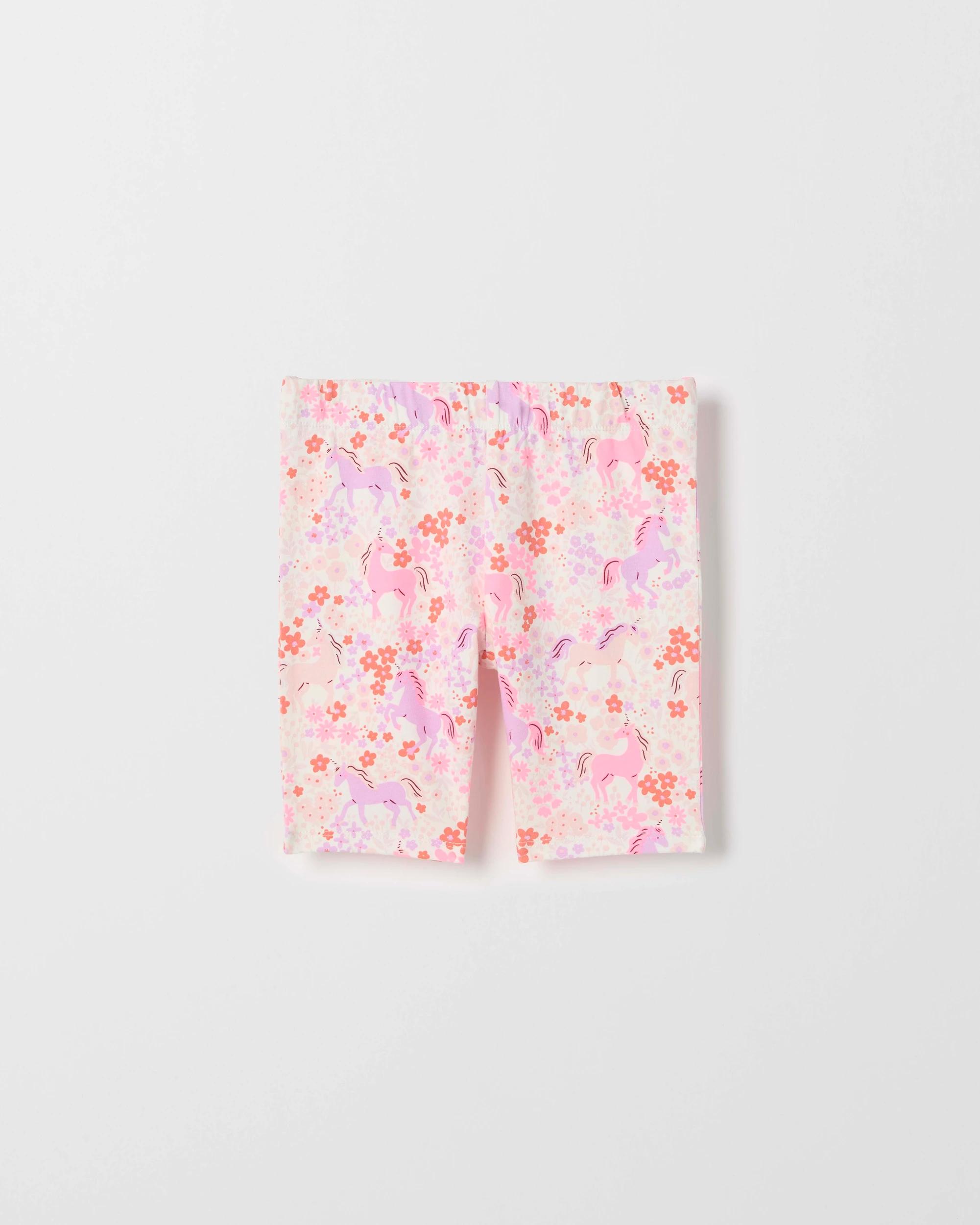3 Target Kids Australian Cotton 3 Pack Bike Shorts MULTI UNICORN, 3 of 5