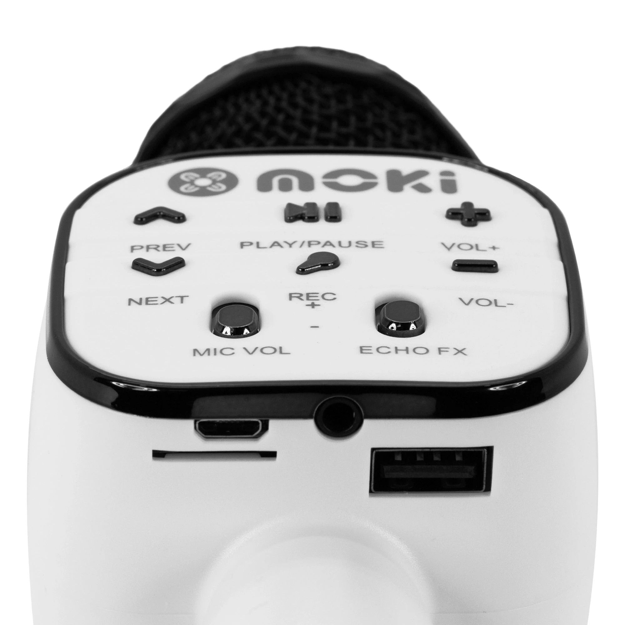 4 Moki Popstar Karaoke Microphone - Black, White - Multi, 4 of 4
