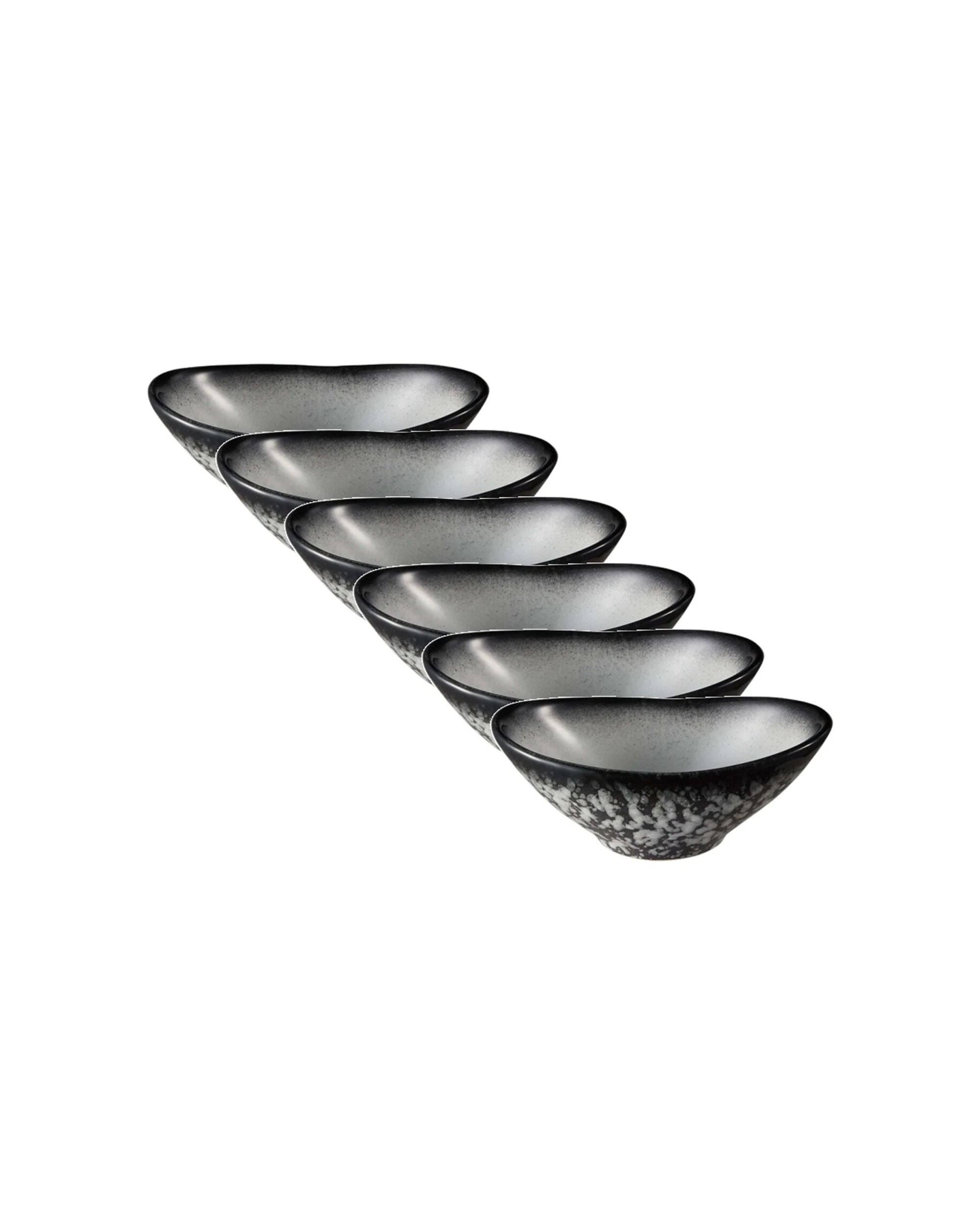 1 Maxwell & Williams 6x Caviar Granite Oval Sauce Bowl Set 11x4cm - Multi, 1 of 3