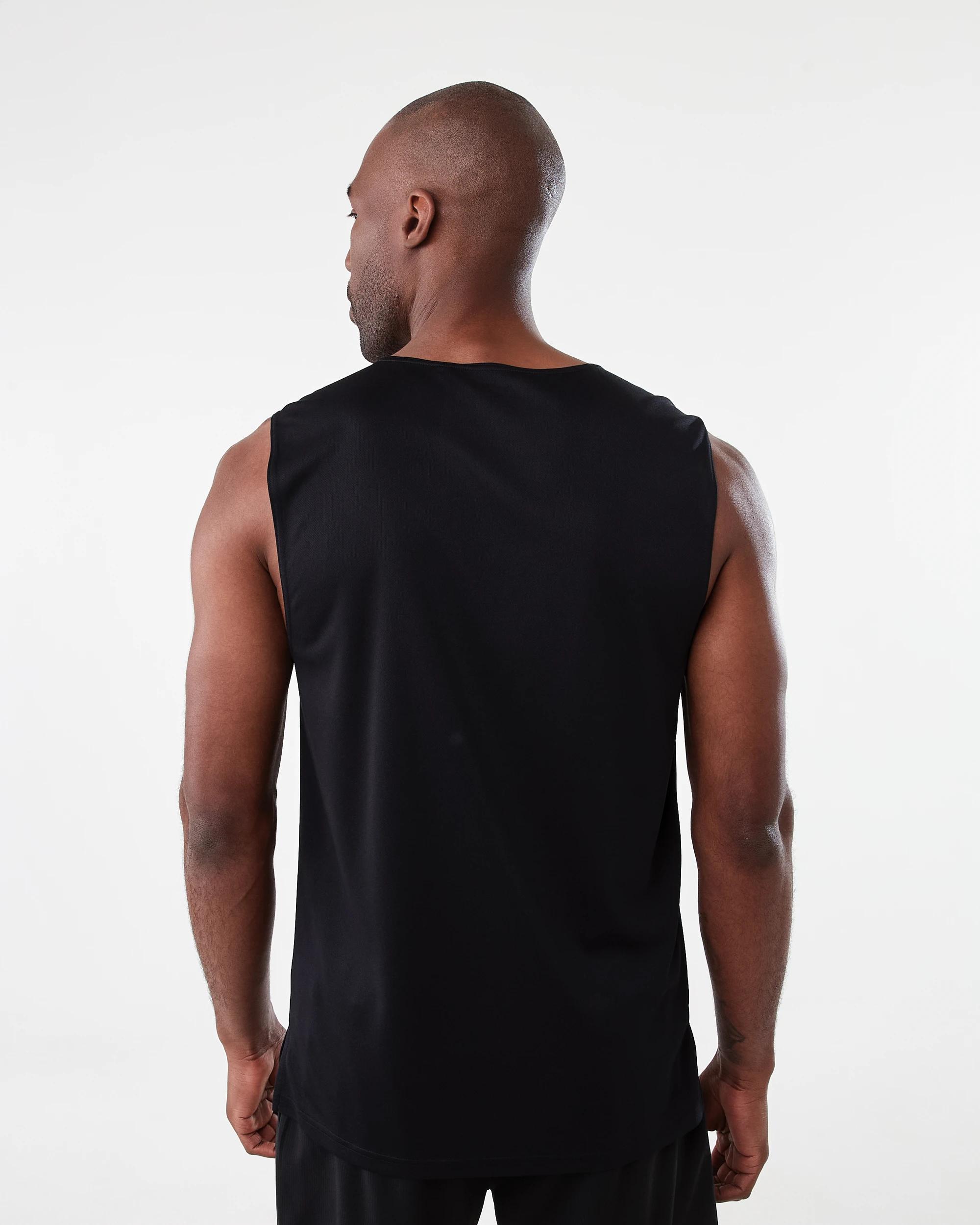 3 Active Mens Mesh Muscle Black, 3 of 6
