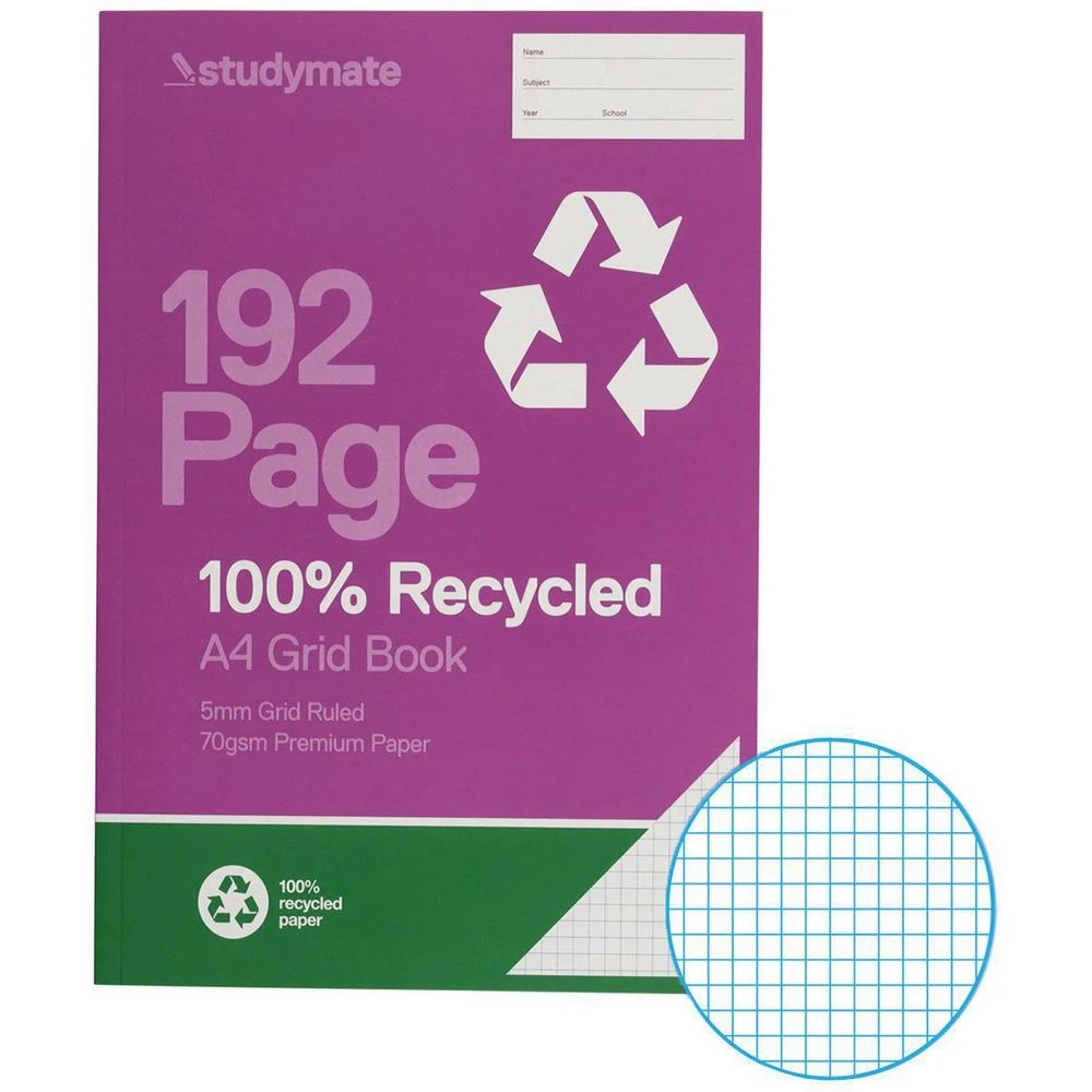 1 Studymate A4 70gsm 5mm Grid Book 192 Page, 1 of 5