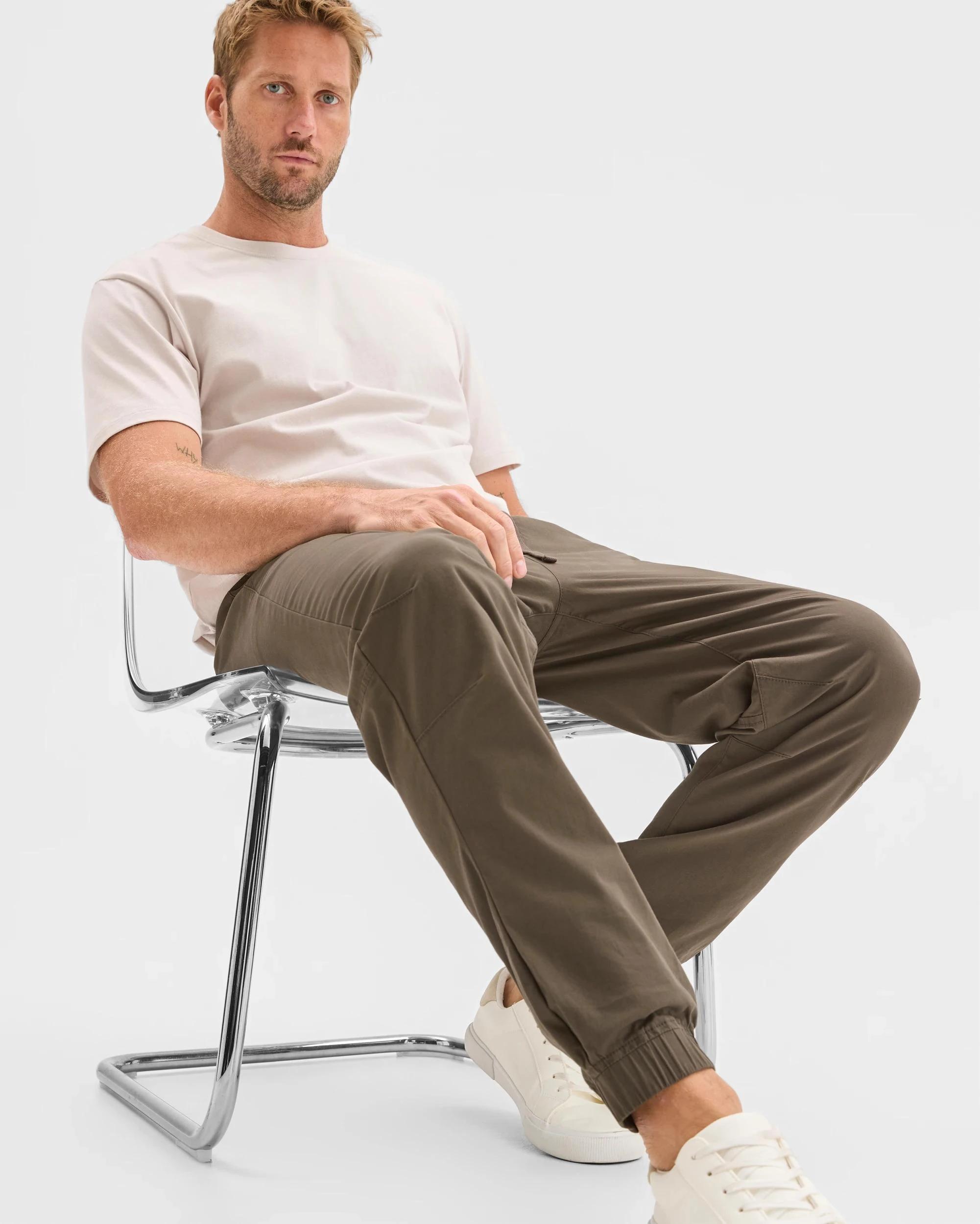 1 Target Man Australian Cotton Woven Jogger Pants DARK OLIVE, 1 of 6