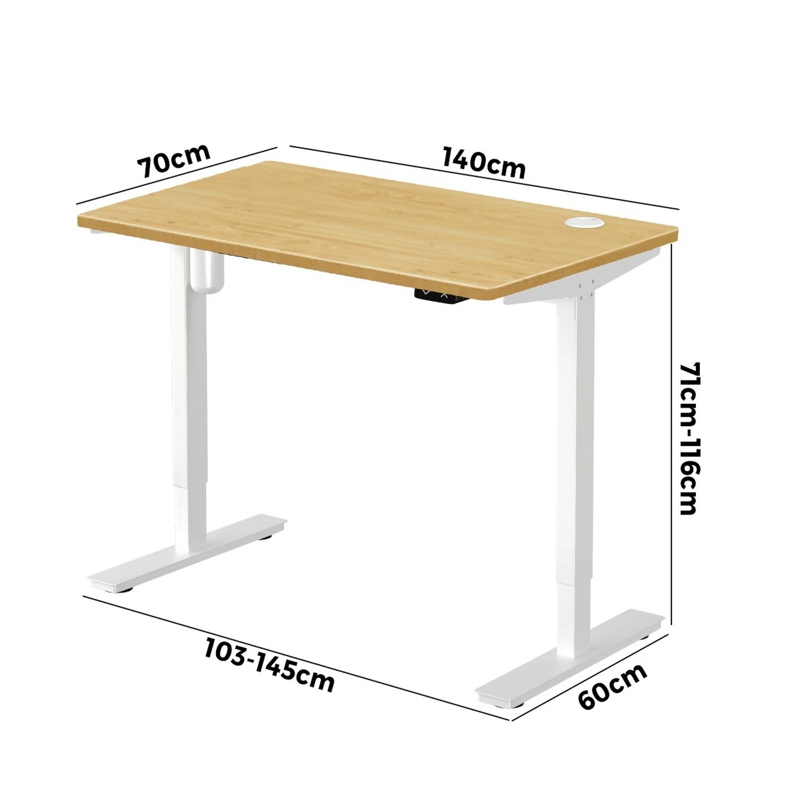 4 Oikiture 140cm Electric Standing Desk Single Motor Height Adjustable Sit Stand Table Top
 - Multi, 4 of 4